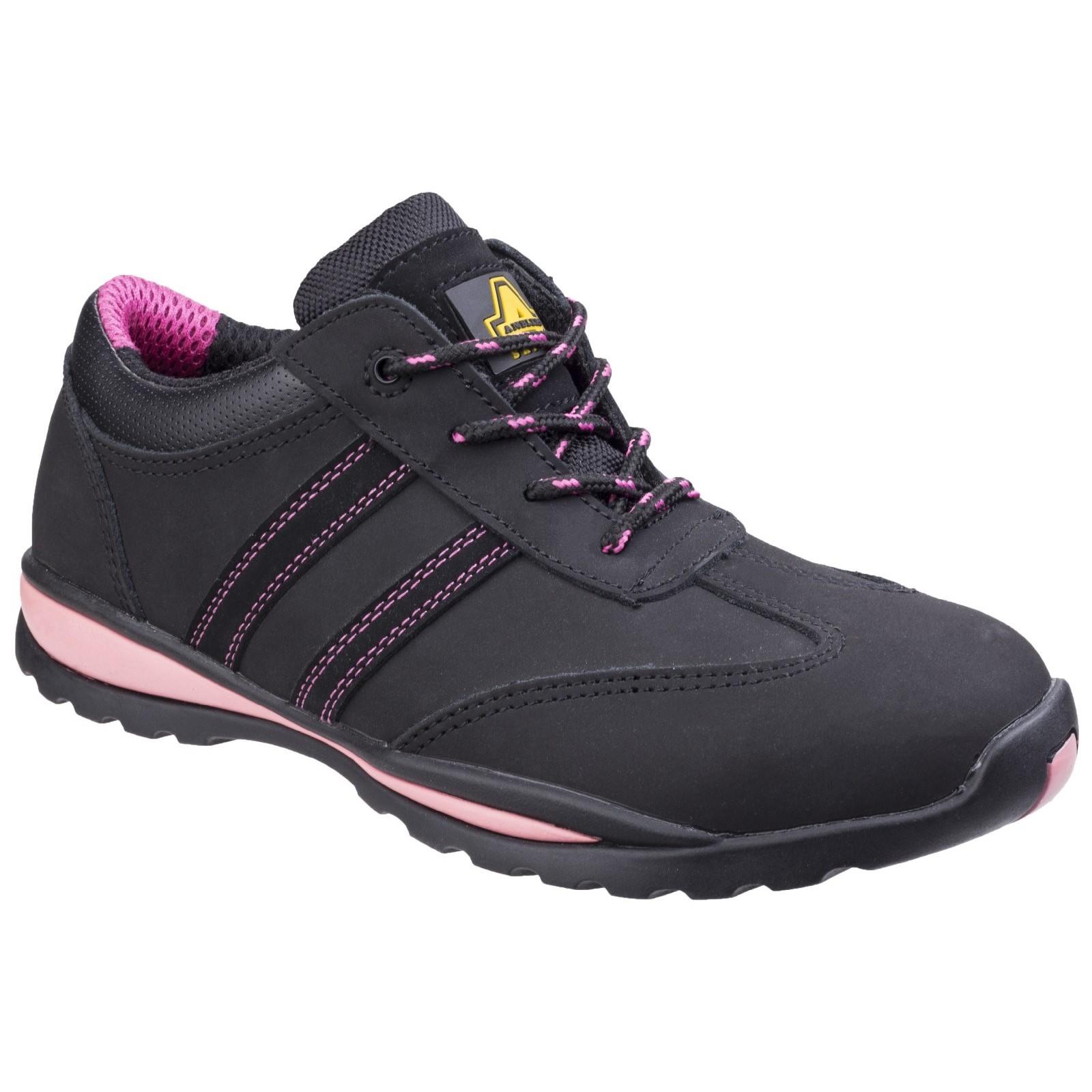 Amblers Safety FS47 Safety Trainer - Black/Pink