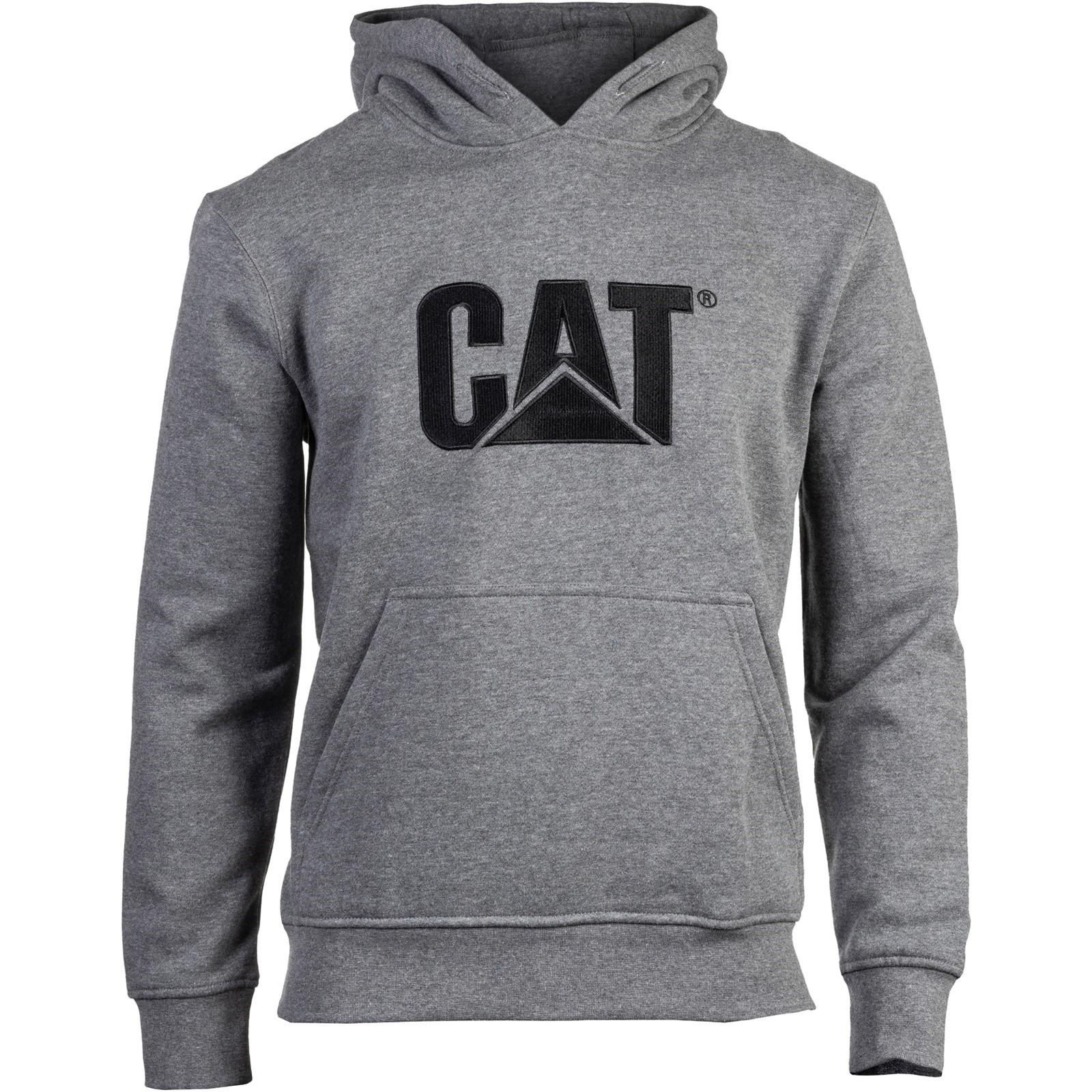 Caterpillar Trademark Hooded Sweatshirt - Heather Grey in Heather Grey