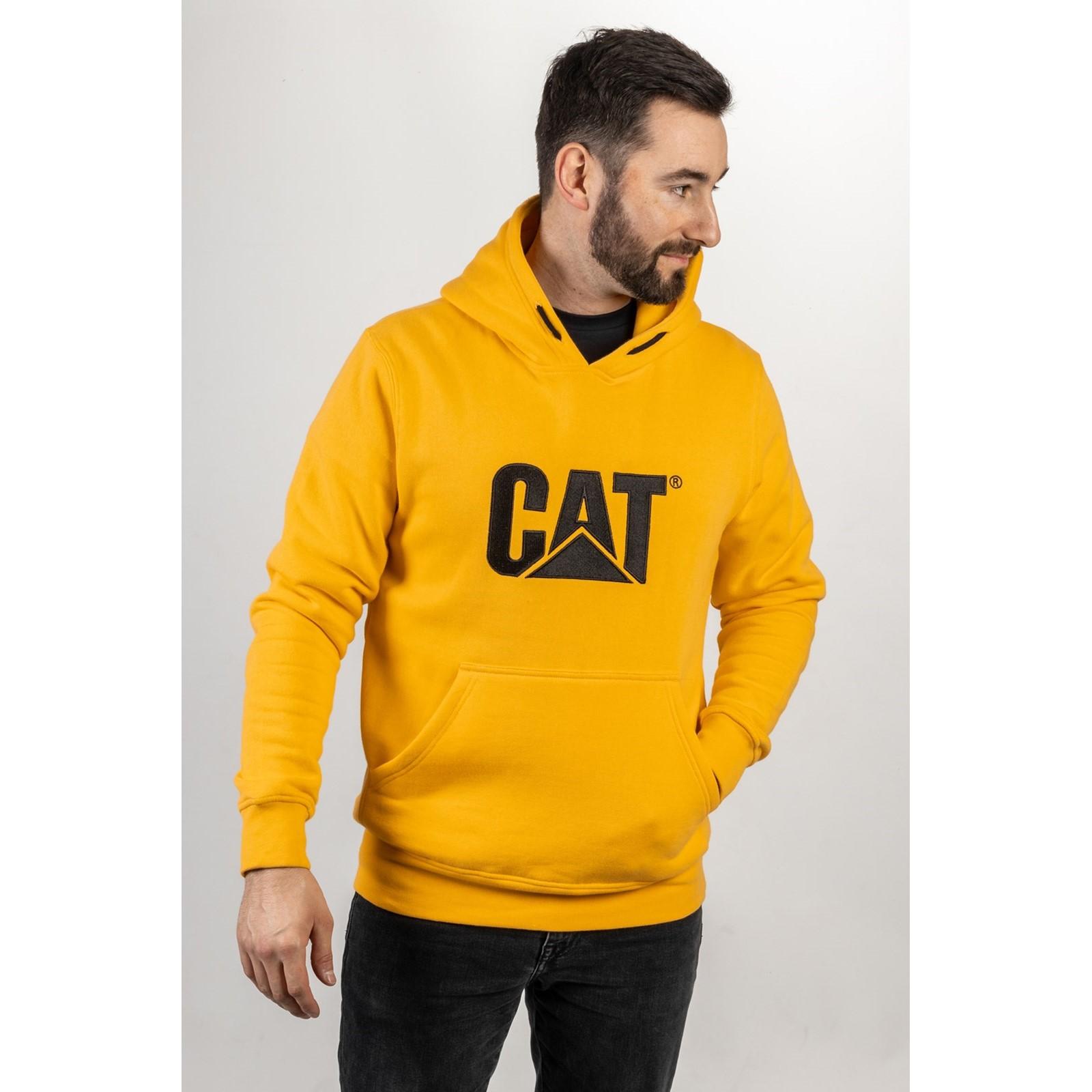Caterpillar Trademark Hooded Sweatshirt - Yellow/Black in Yellow/Black