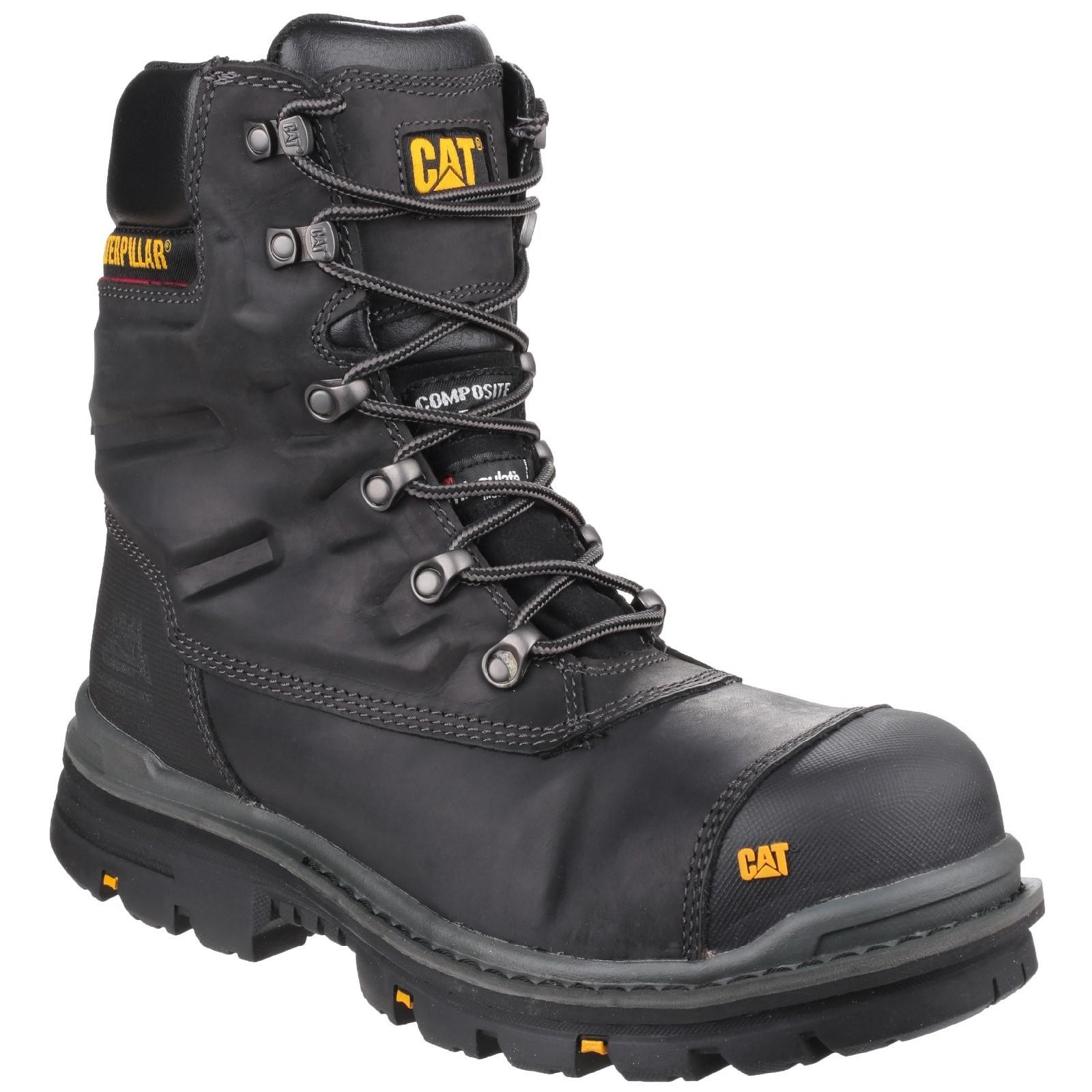 Caterpillar Premier Waterproof Safety Boot - Black in Black