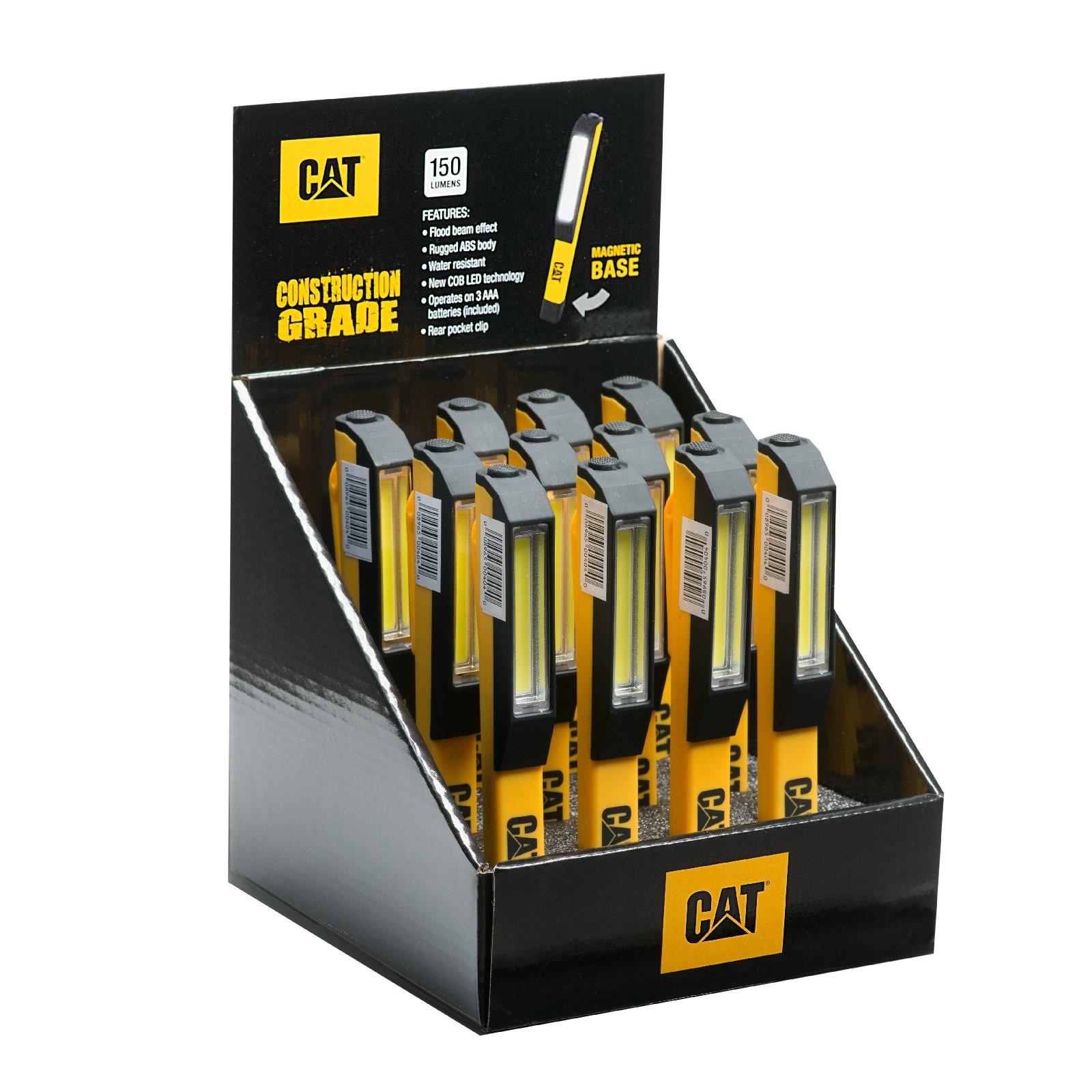 Caterpillar Pocket Cob 175LM Display 12 Pieces - Yellow/Black