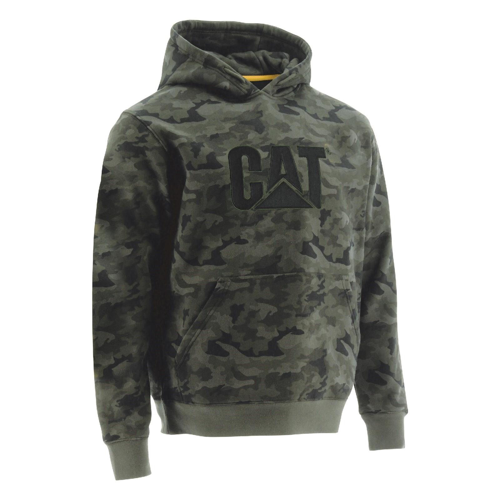 Caterpillar Trademark Hooded Sweatshirt - Night Camo in Night Camo