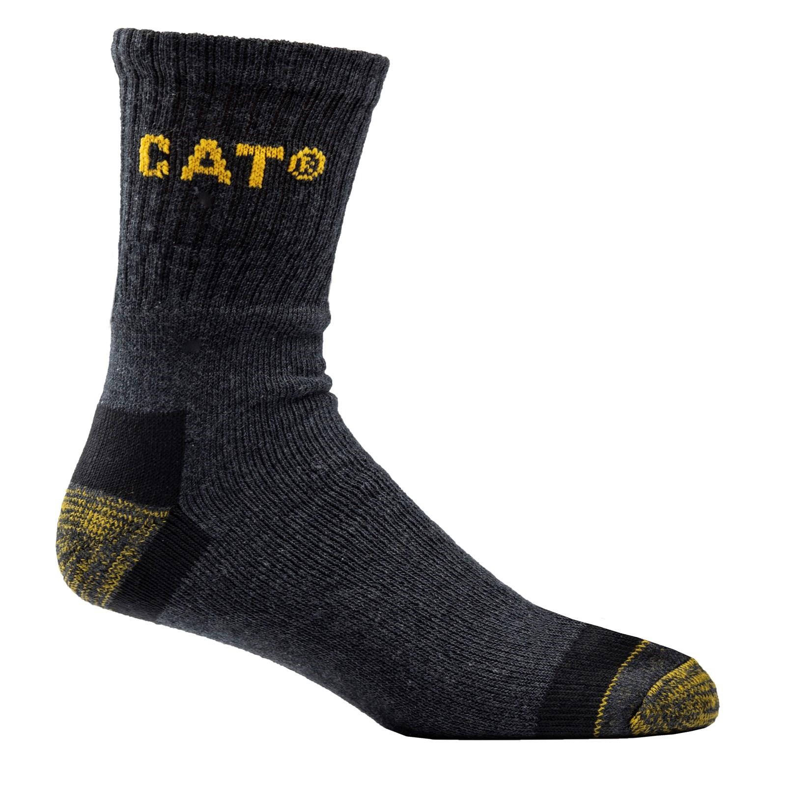 Caterpillar Premium Work Sock 3 Pair Pack - Charcoal 11x14