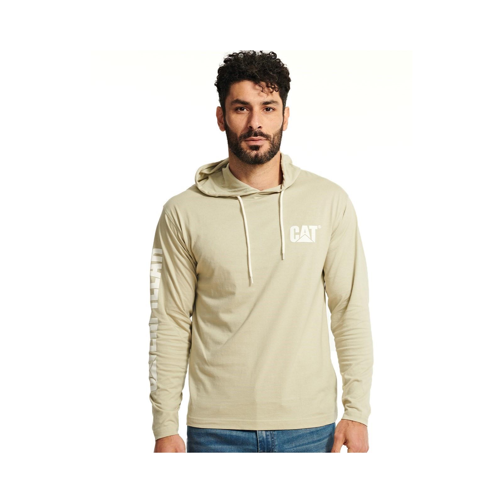 Caterpillar Hooded Long Sleeve Tee - Peyote in Peyote