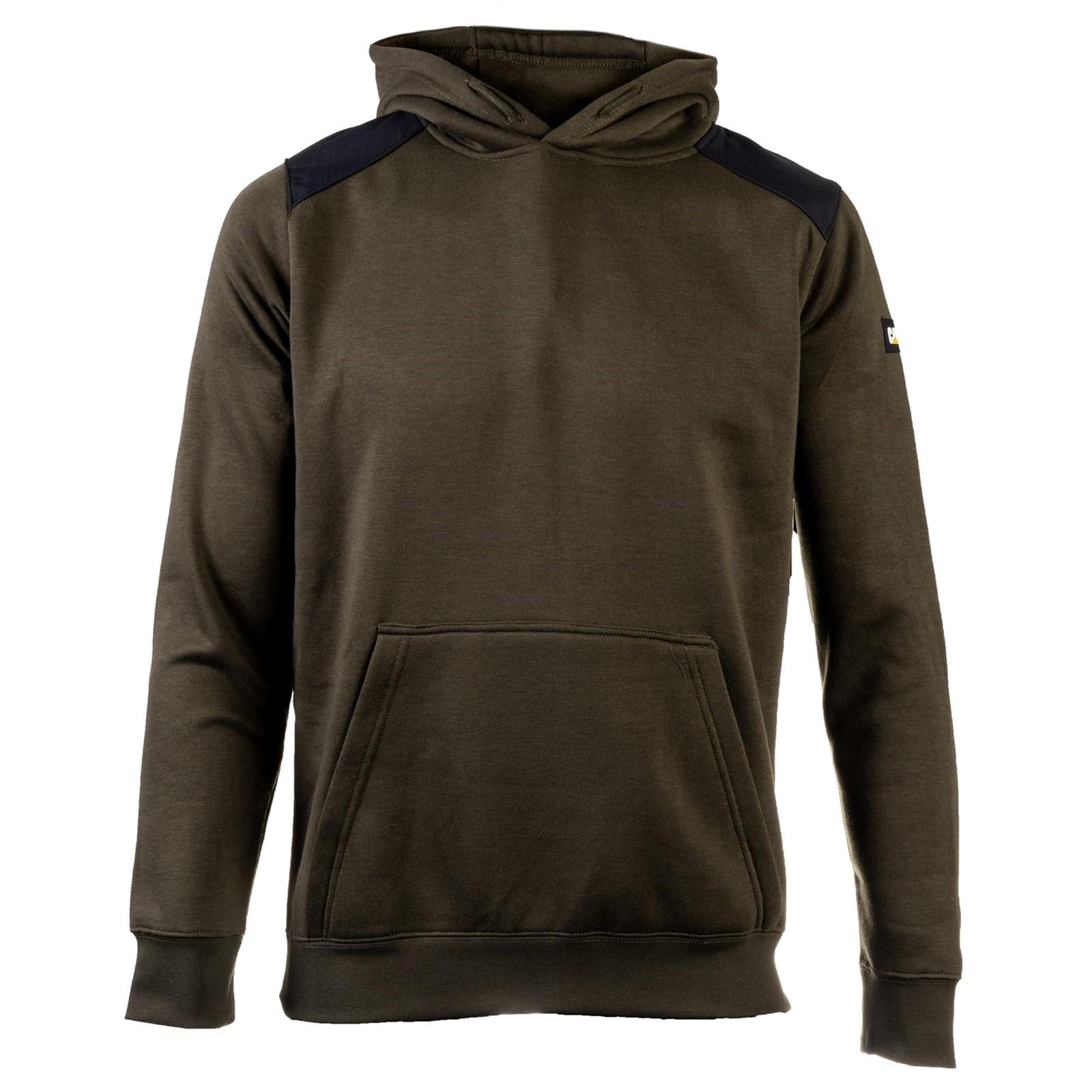 Caterpillar Essentials Hooded Sweatshirt - Army Moss in Army Moss