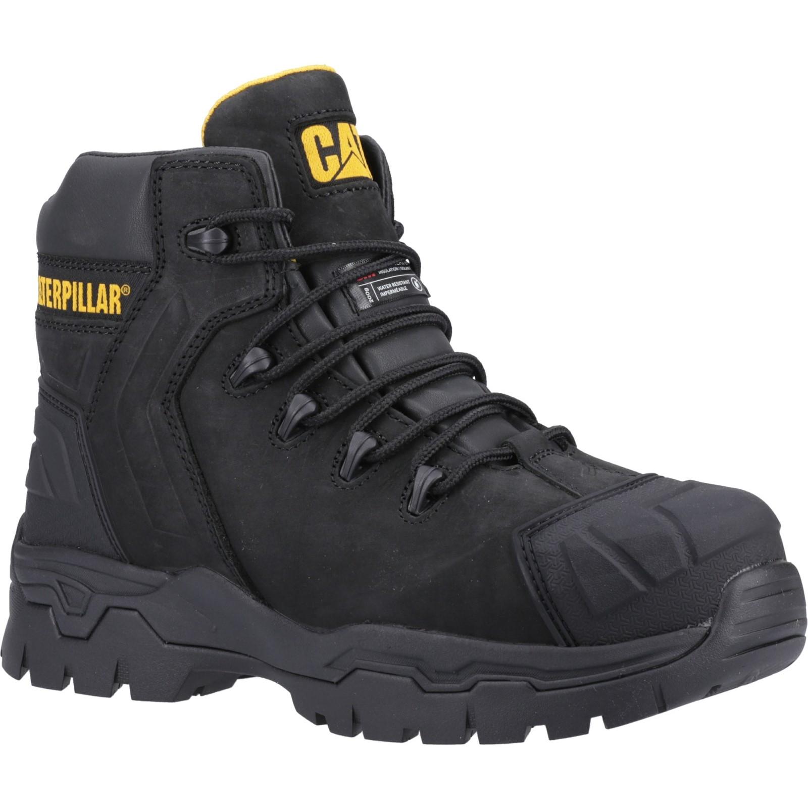 Caterpillar Everett S3 WP Safety Boot - Black in Black