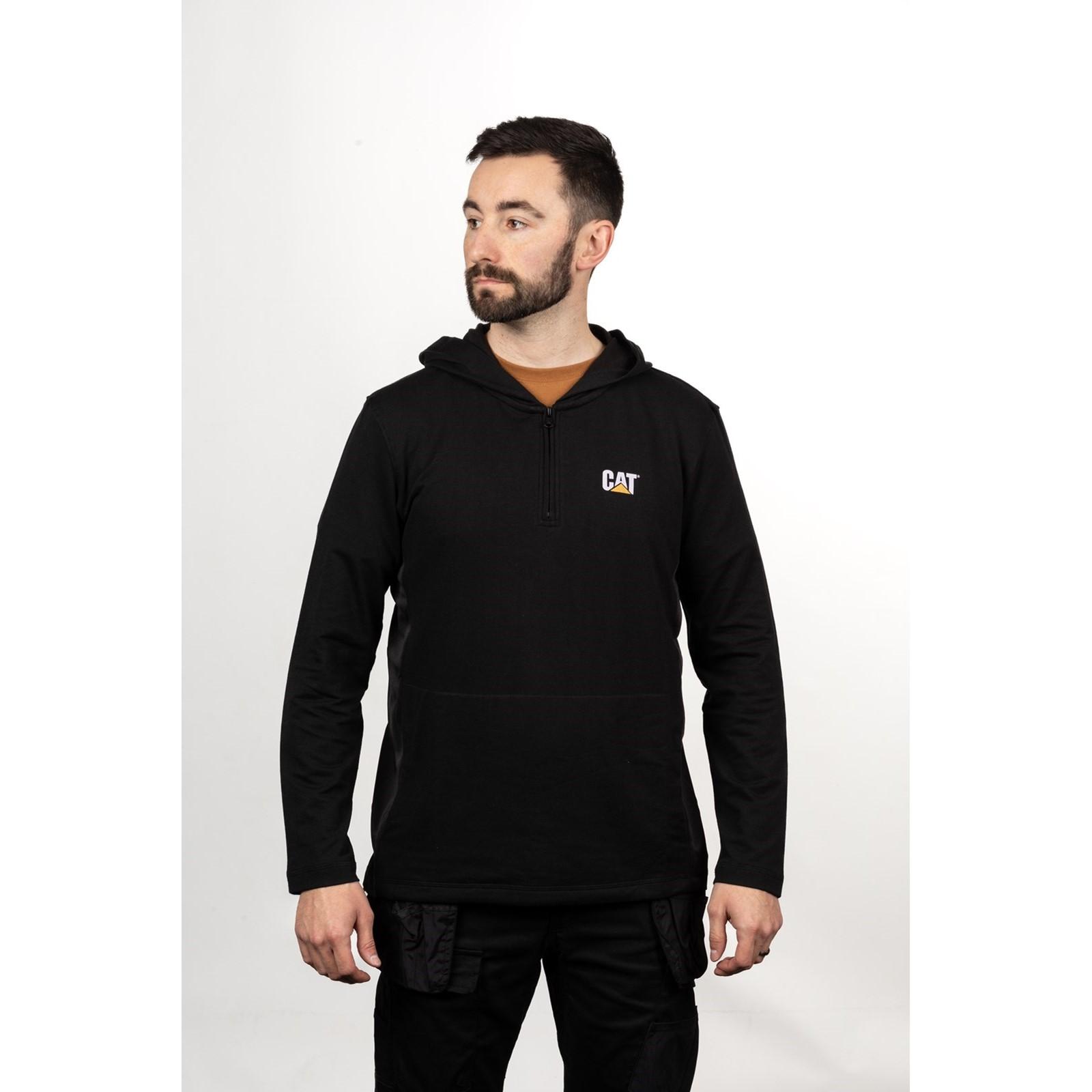 Caterpillar Coolmax Quarter Zip Hoodie - Black