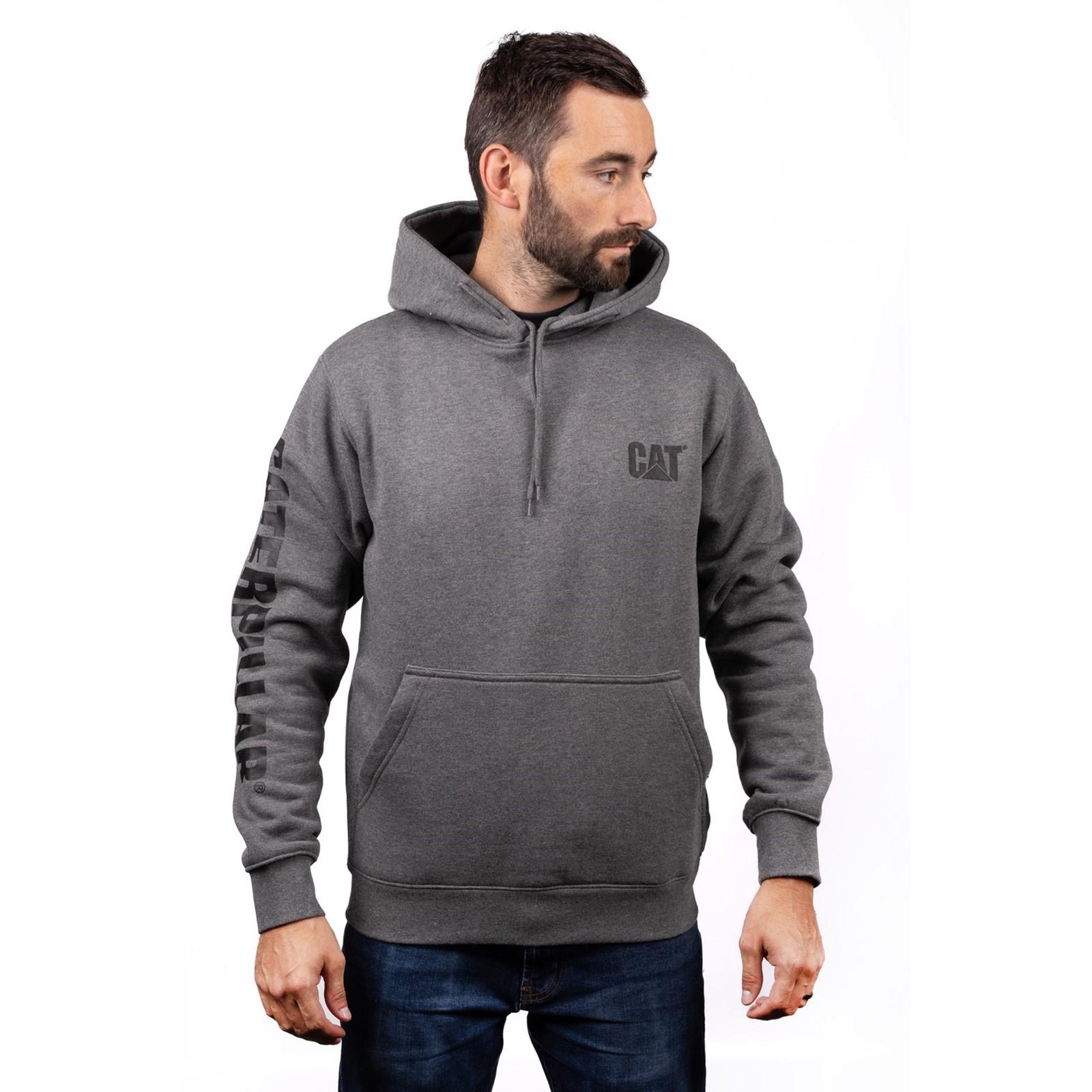 Caterpillar Trademark Banner Hooded Sweatshirt - Dark Grey in Dark Grey