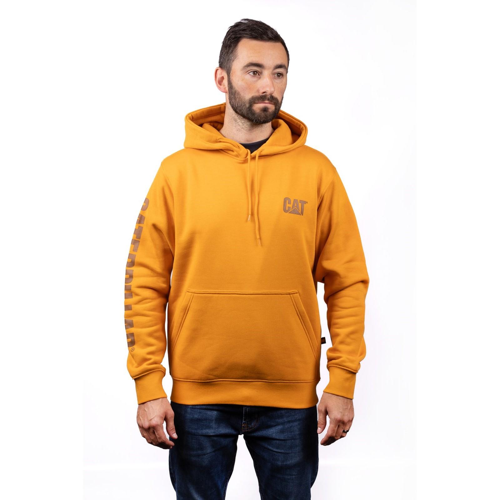 Caterpillar Trademark Banner Hooded Sweatshirt - Yellow in Yellow