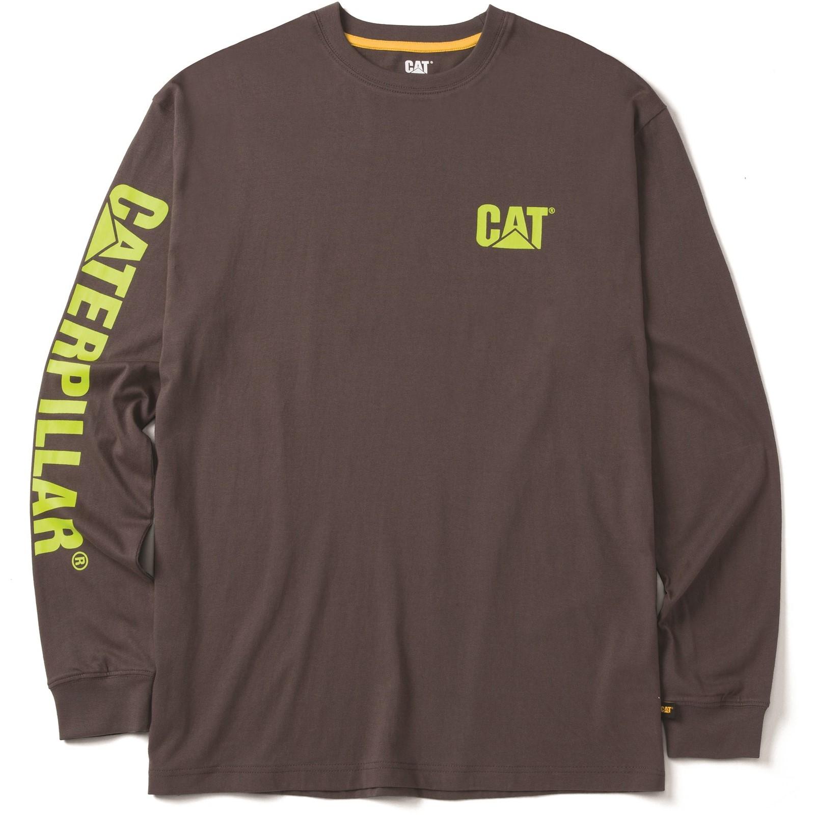 Caterpillar Trademark Banner Long Sleeve T-Shirt - Magnet