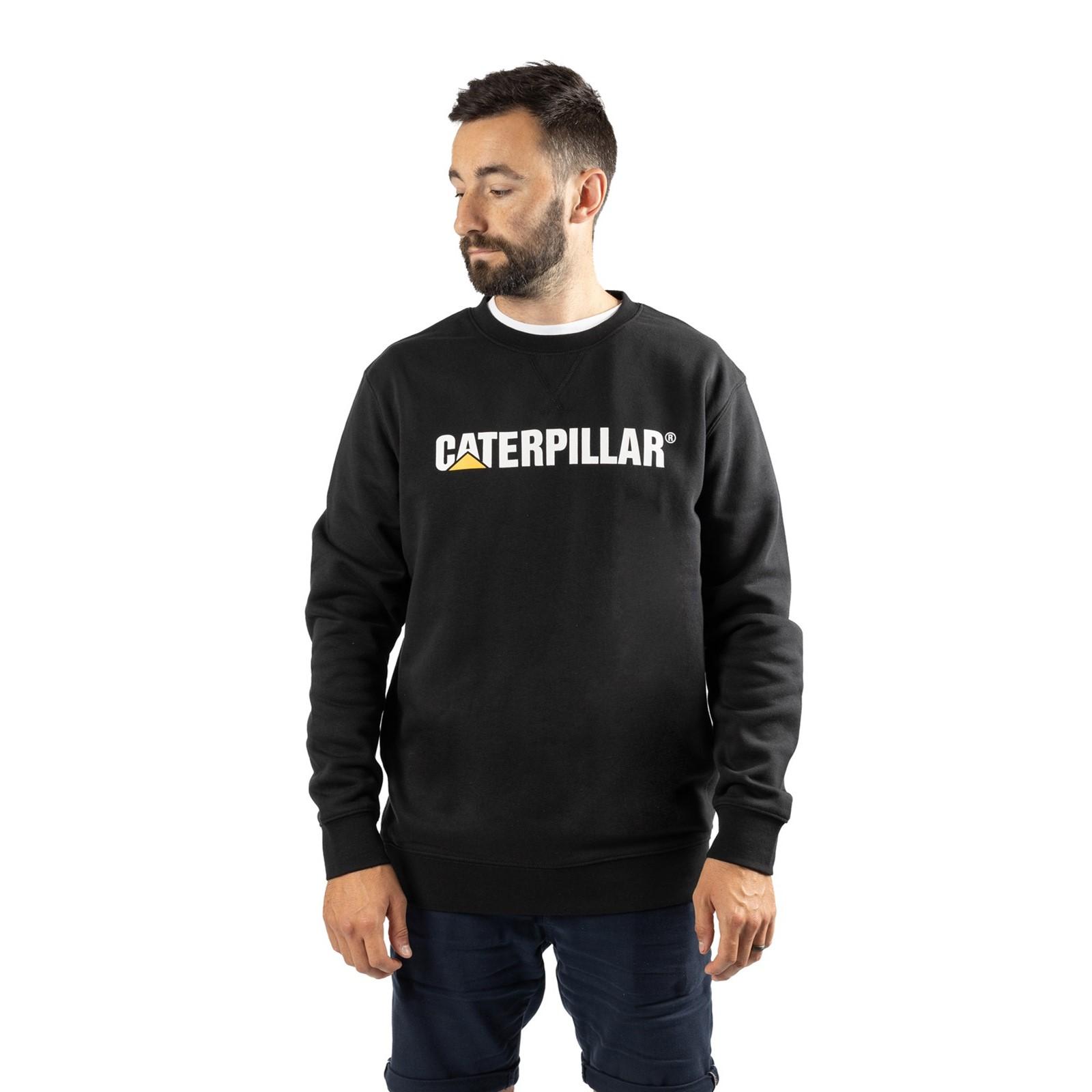 Caterpillar Midweight Crewneck Sweatshirt - Black in Black