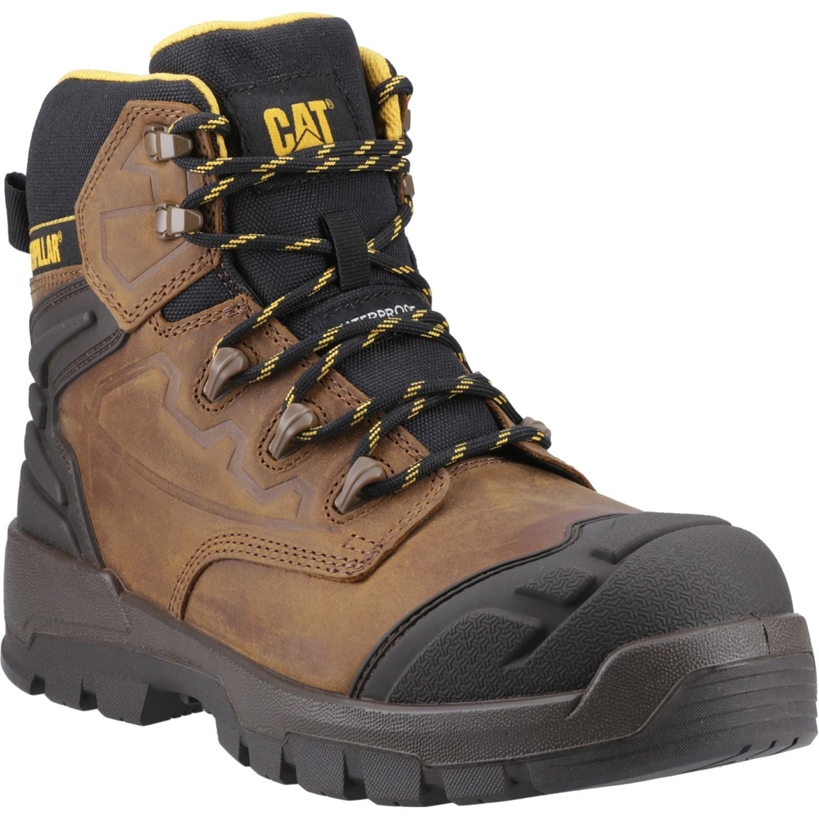 Caterpillar STRIVER XL 6" Safety Boot - Dark Beige/Black/Yellow in Dark Beige/Black/Yellow