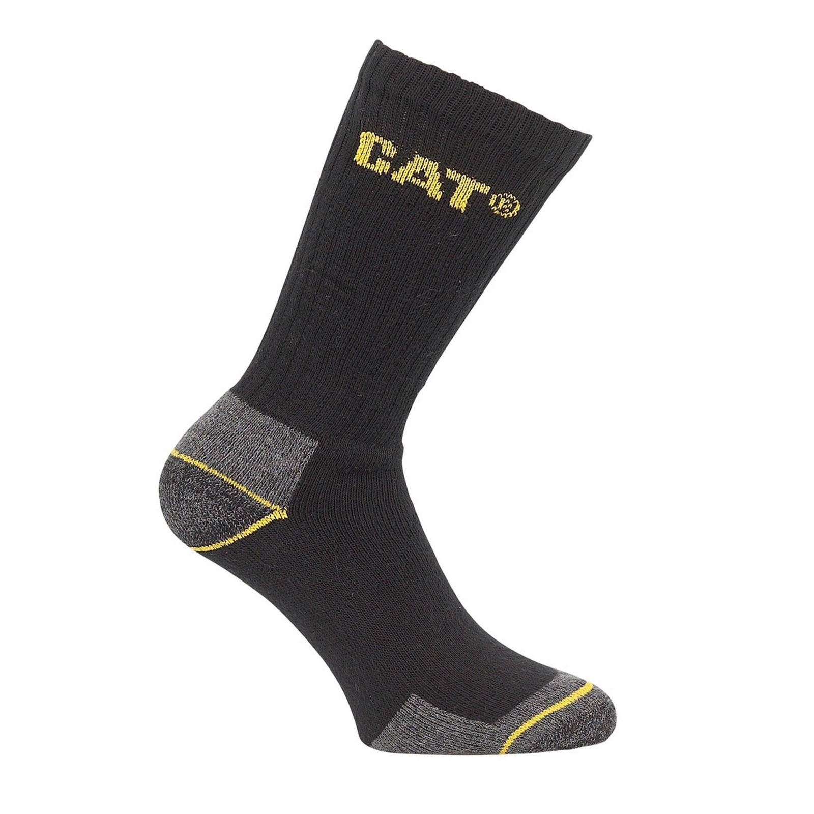 Caterpillar Crew Work Sock 3 Pair Pack - Black 6x11