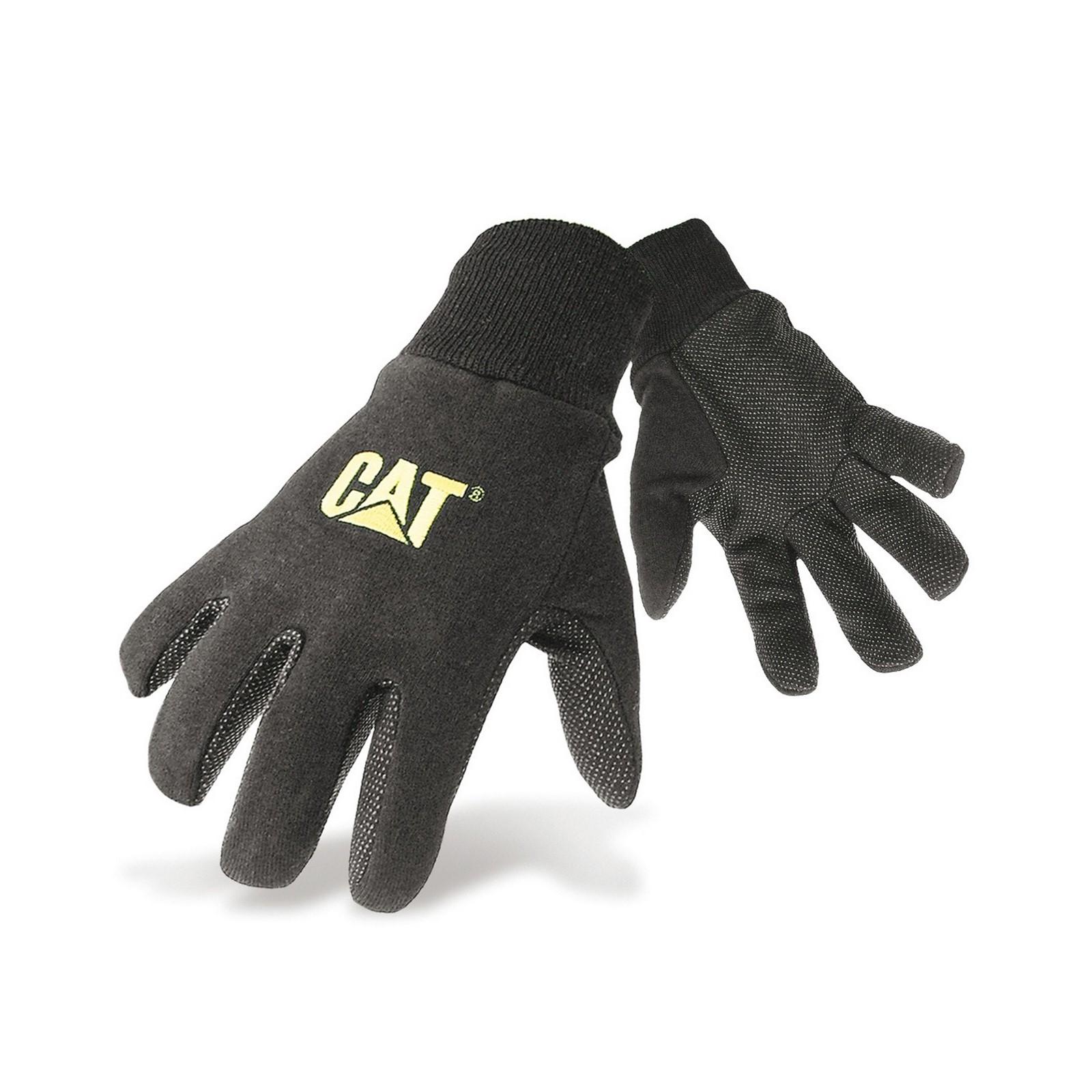 Caterpillar Jersey Dotted Glove - Black - 12 Pairs in Black