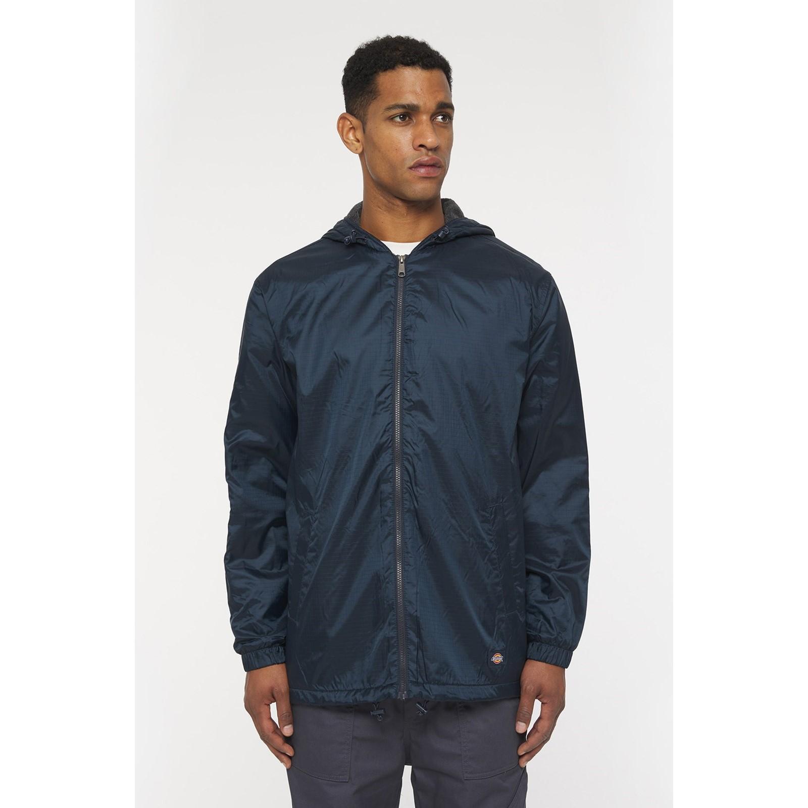 Dickies Fleece Lined Nylon Hooded Jacket - Dark Navy