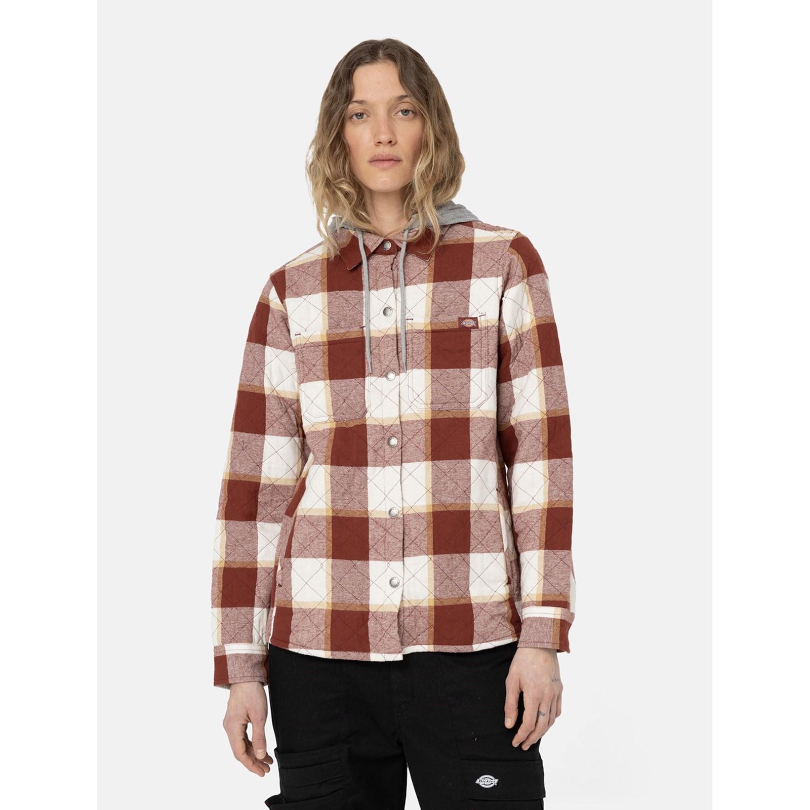 Dickies Flannel Shirt Jacket - Fired Brick in Fired Brick