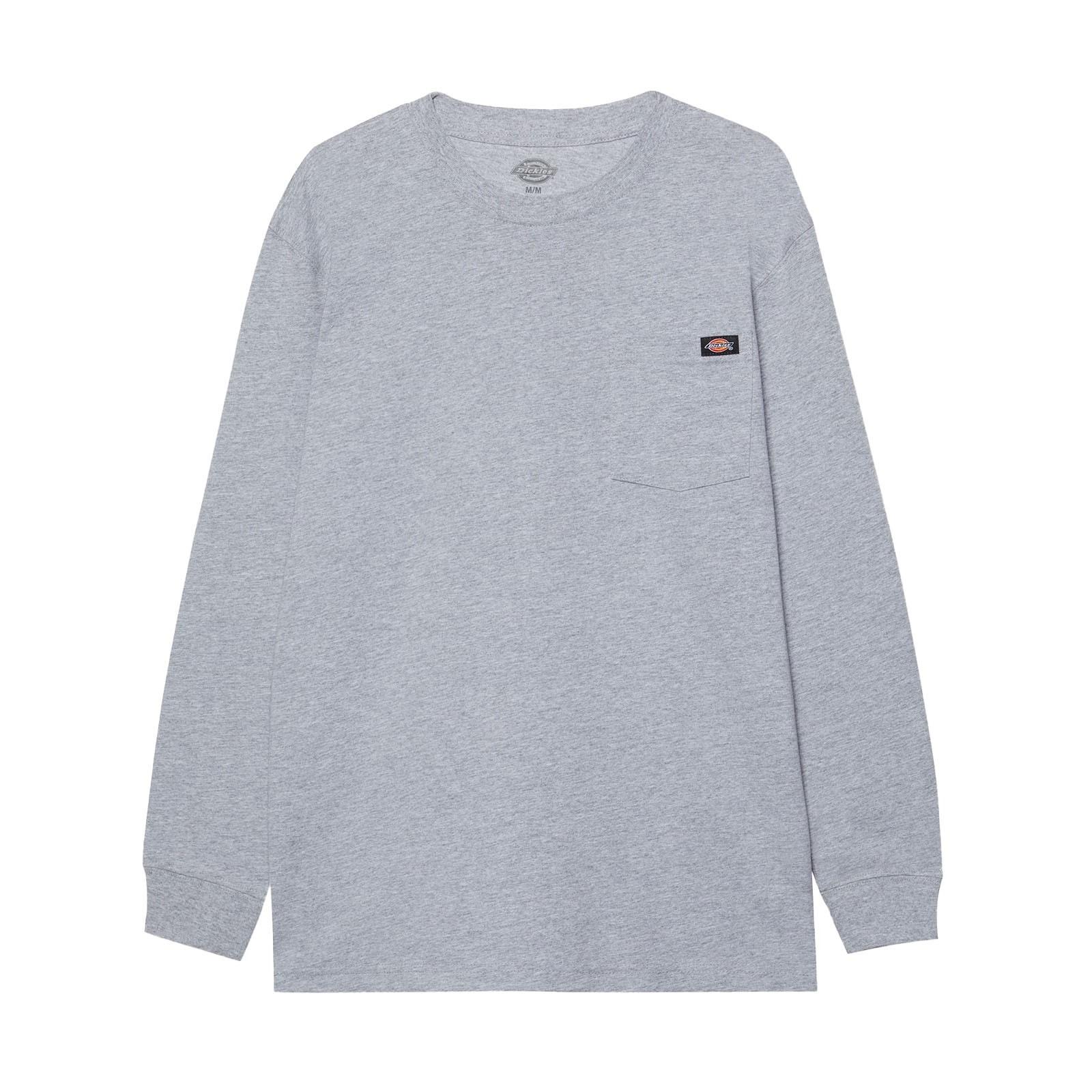 Dickies Pocket Tee Long Sleeve - Heather Grey