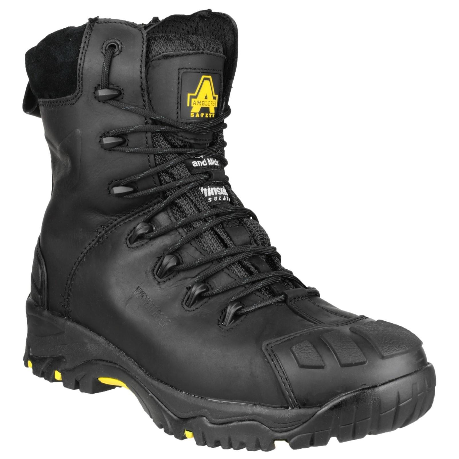 Amblers Safety FS999 Hi Leg Composite Safety Boot With Side Zip - Black in Black
