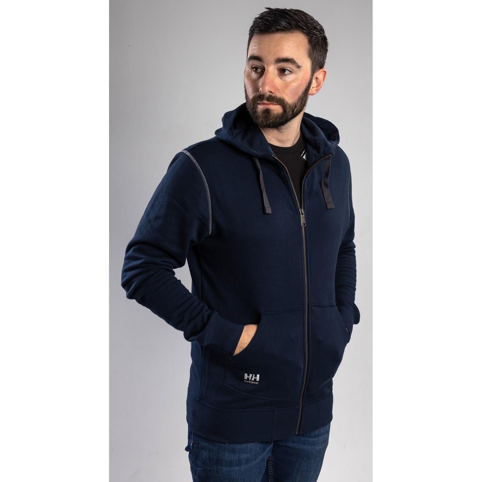 Helly Hansen Workwear Oxford Zip Hoodie - Navy in Navy