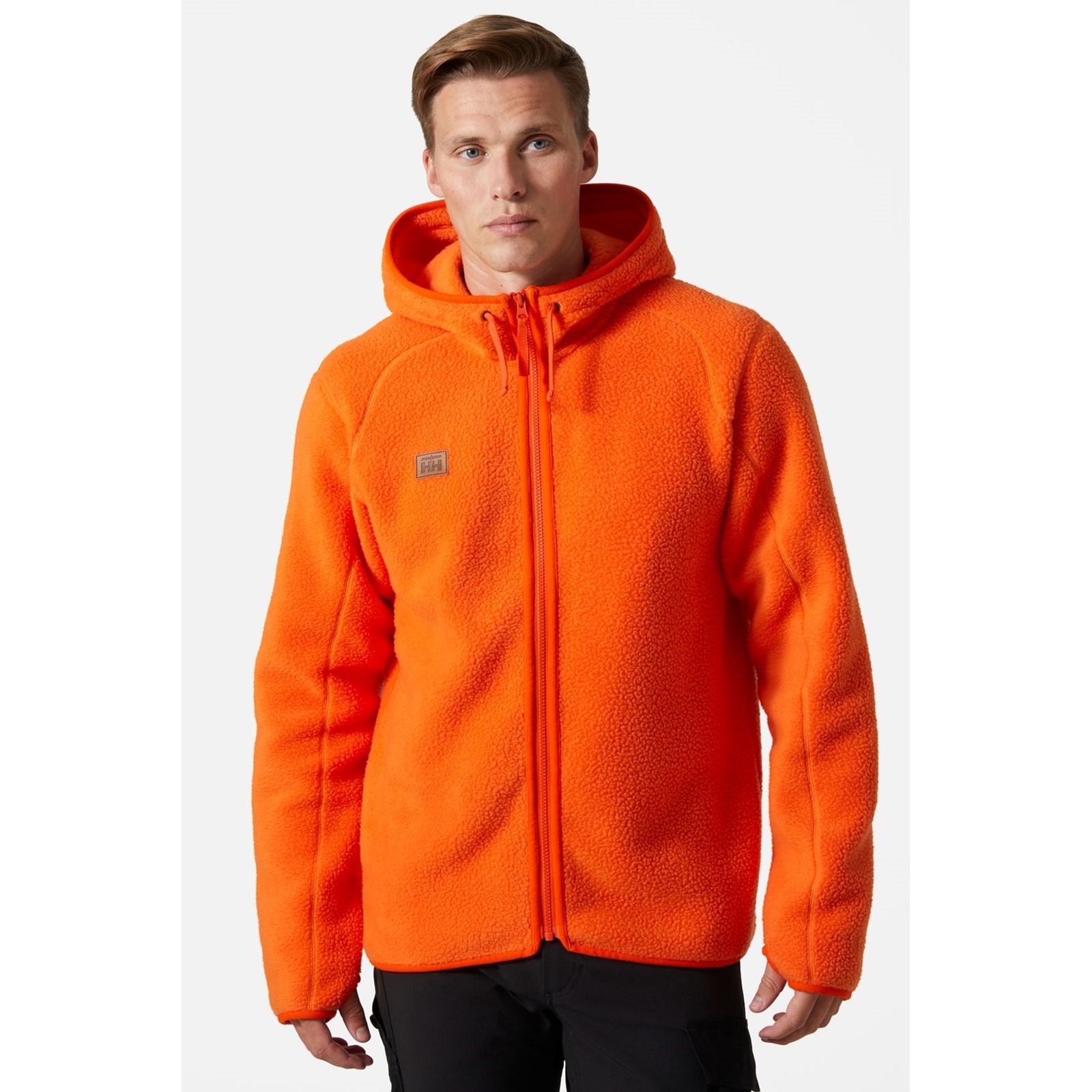 Helly Hansen Workwear Heritage Pile Hoodie - Dark Orange