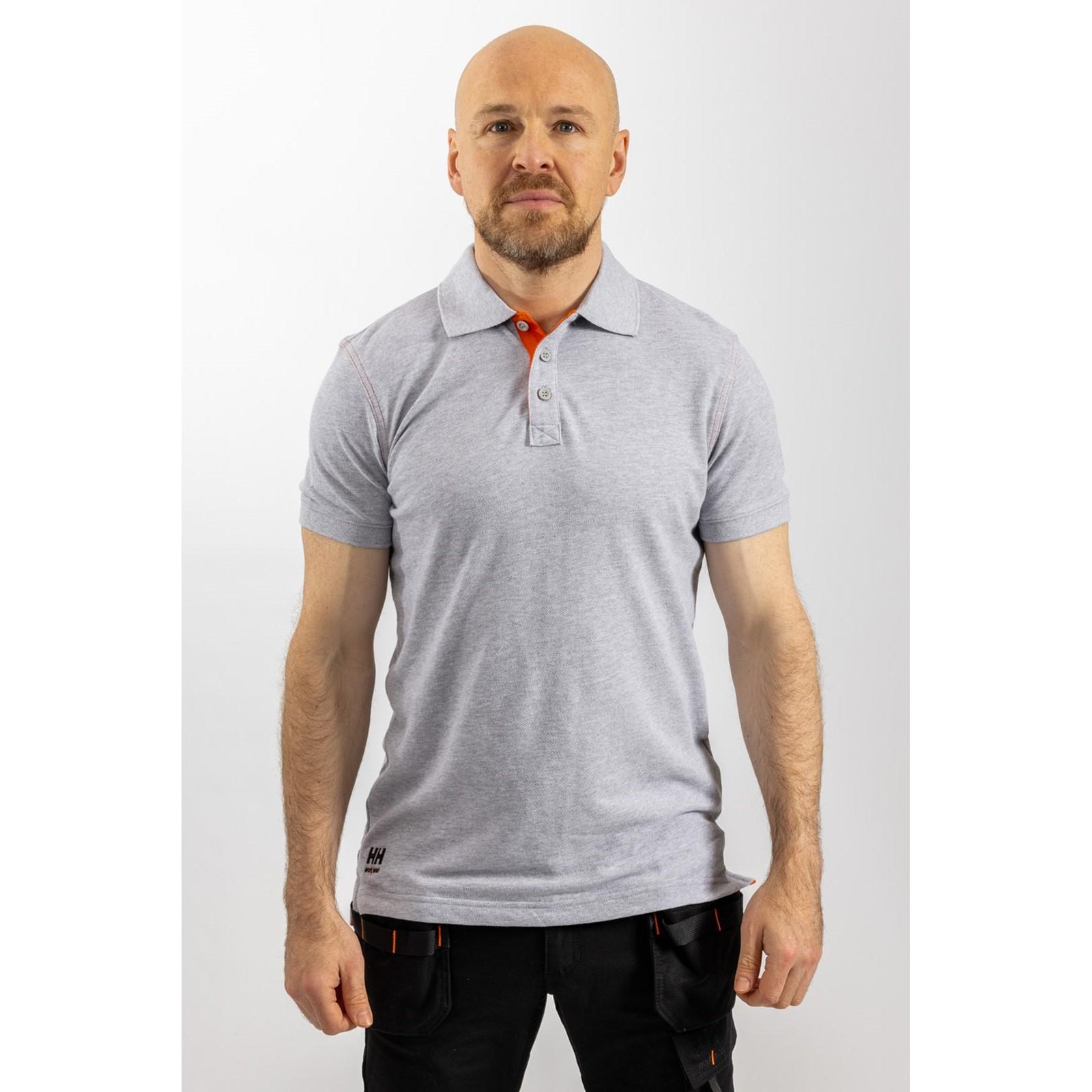 Helly Hansen Workwear Oxford Polo - Grey Melange in Grey Melange