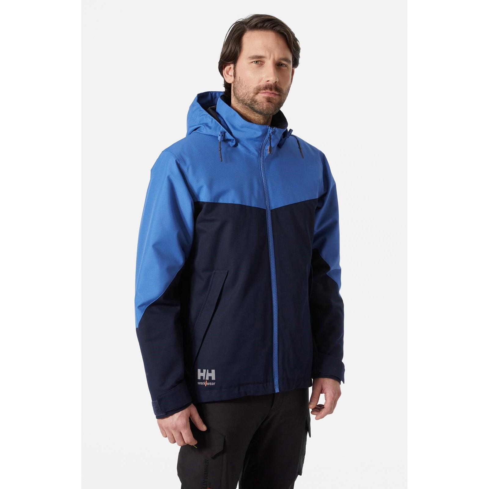 Helly Hansen Workwear Oxford Winter Jacket - Navy/Stone Blue in Navy/Stone Blue