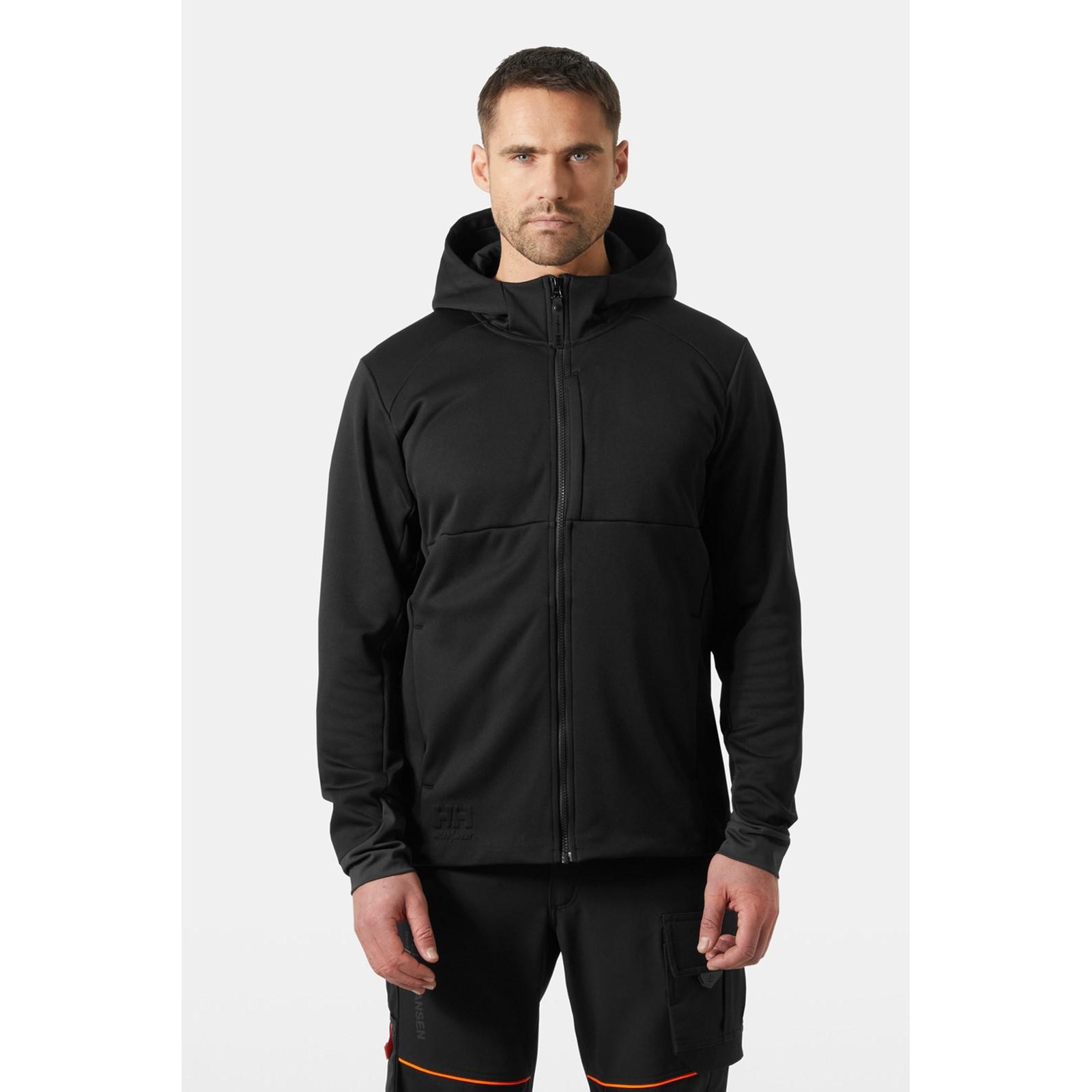 Helly Hansen Workwear Tech Hooded Midlayer - Black in Black