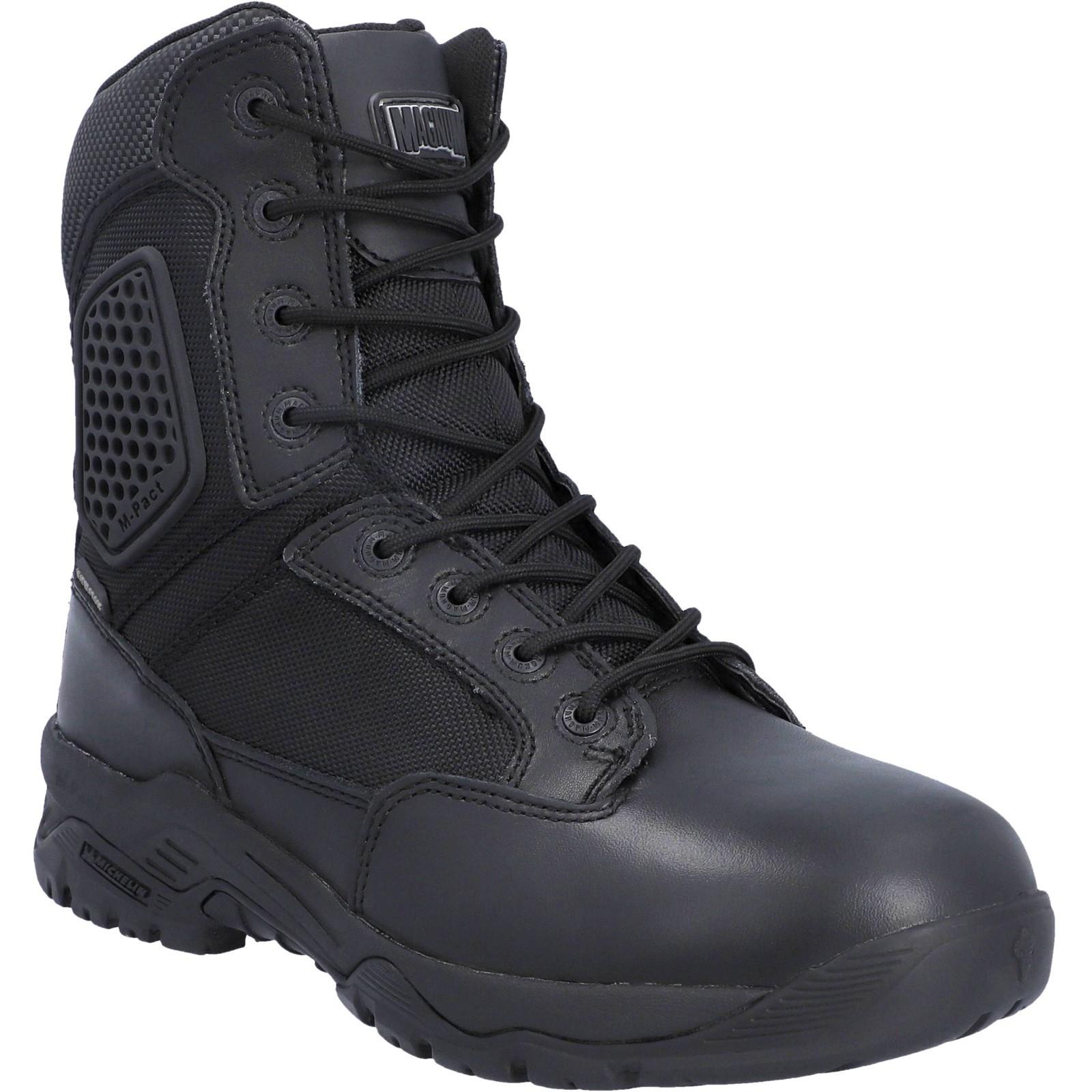 Magnum Strike Force 8.0 Side-Zip WP Uniform Boot - Black in Black