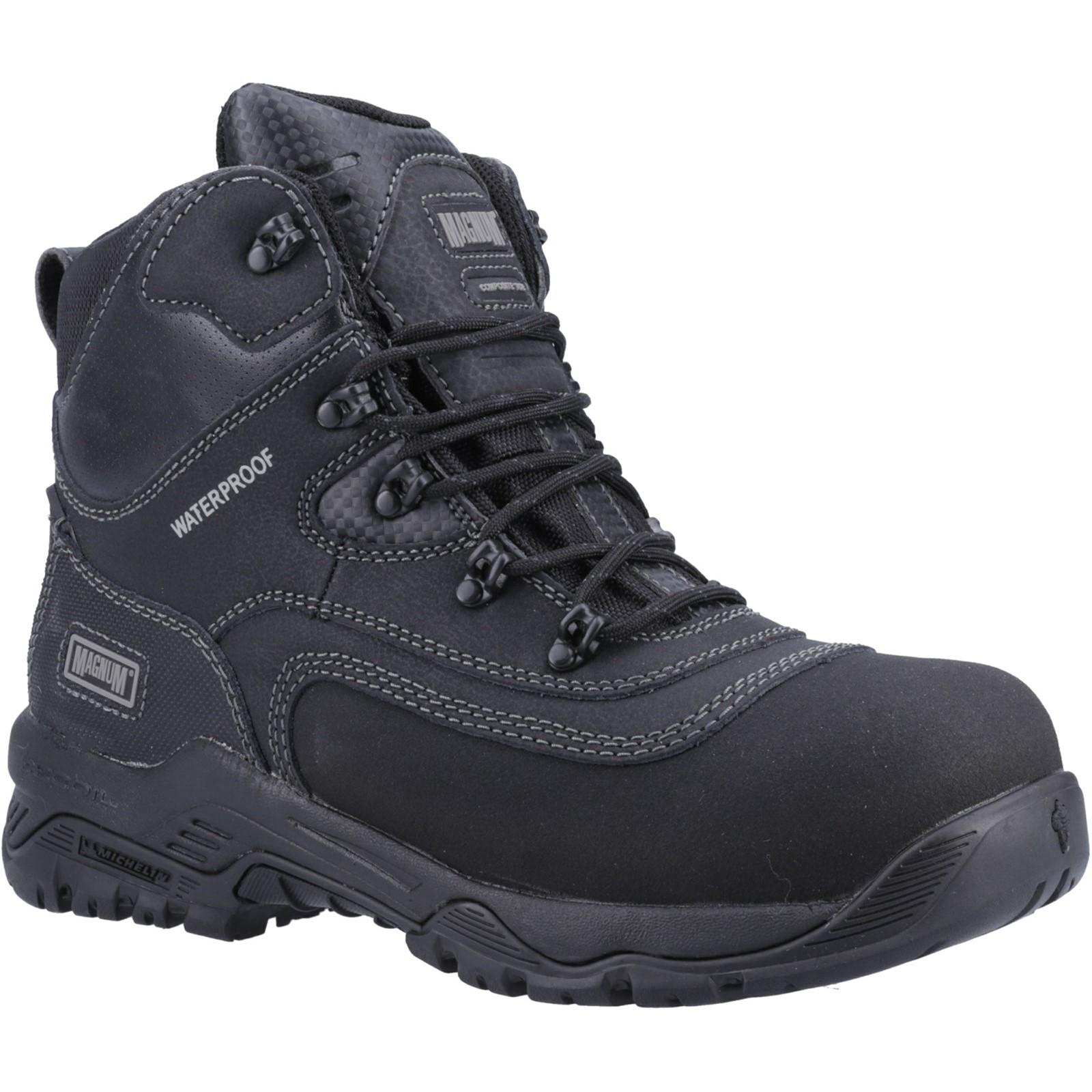 Magnum Broadside 6.0 CT CP WP Safety Boot - Black in Black