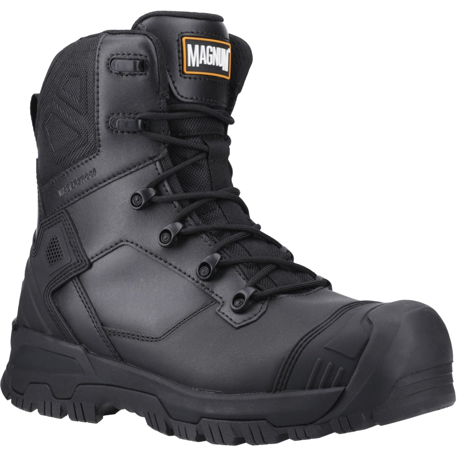 Magnum Highway 8" Waterproof Safety Footwear - Black in Black