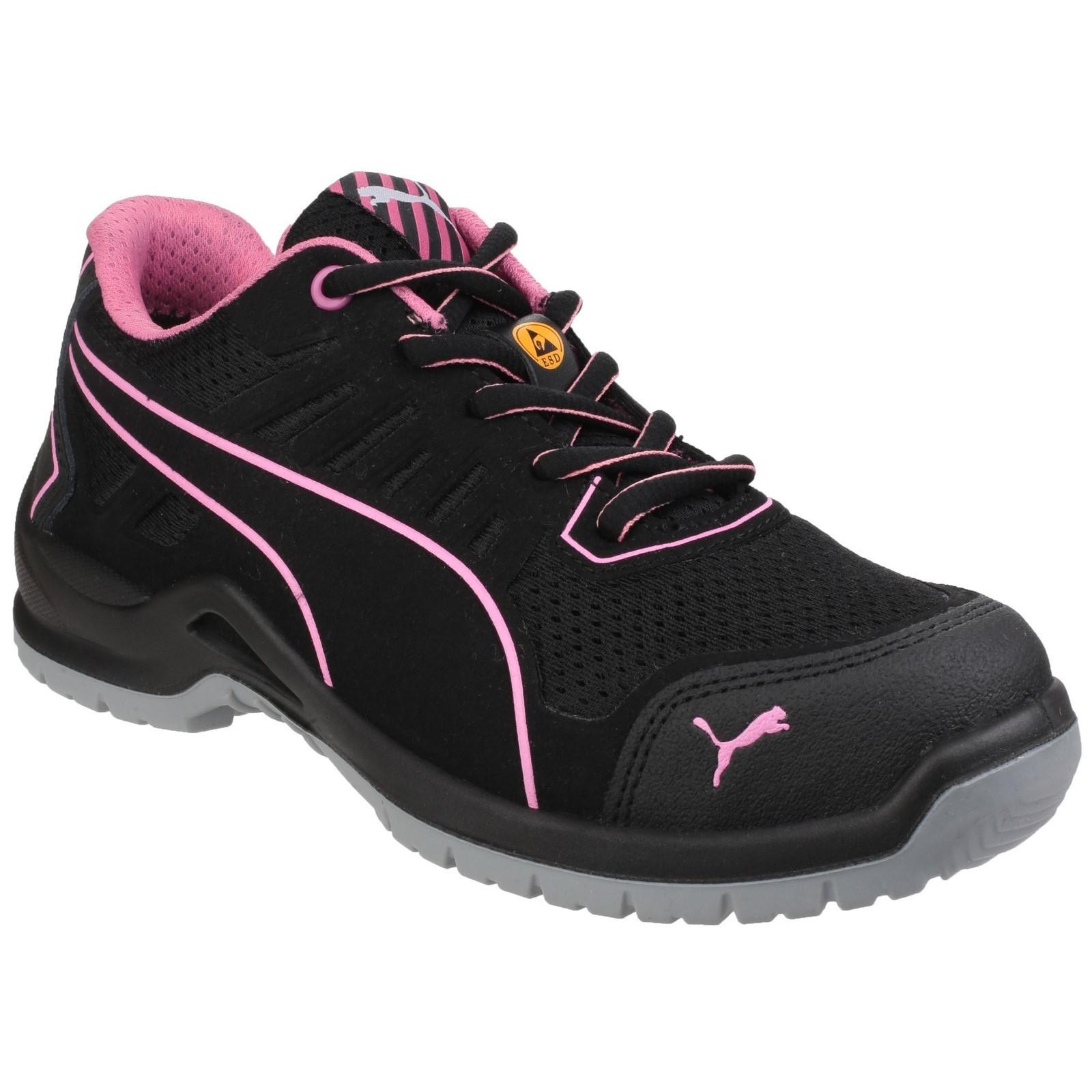 Puma Safety Fuse Tech Lightweight Ladies Safety Trainer - Black in Black