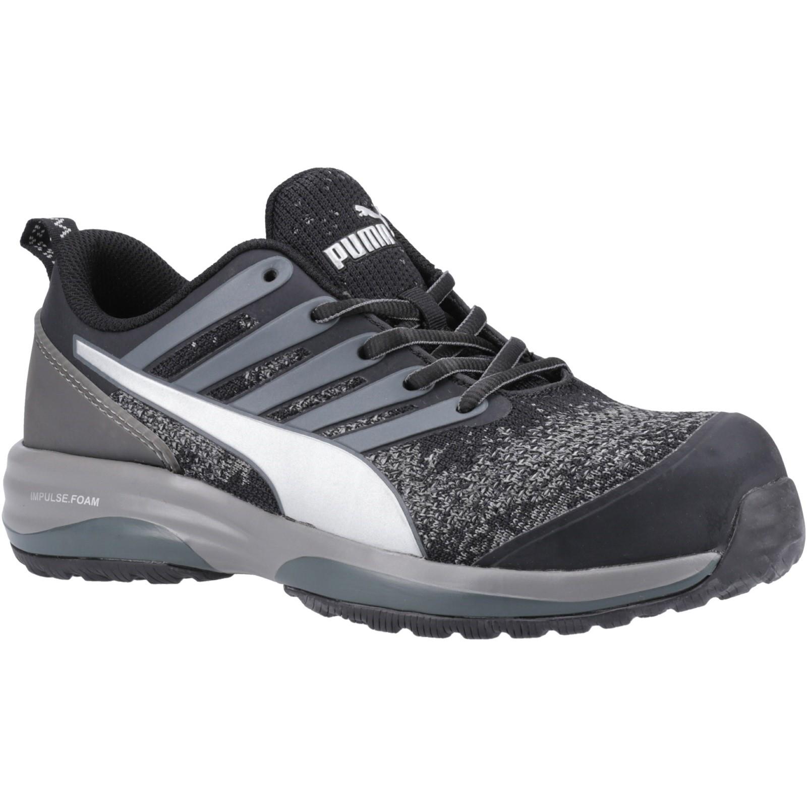 Puma Safety Charge Low Safety Trainer - Black in Black