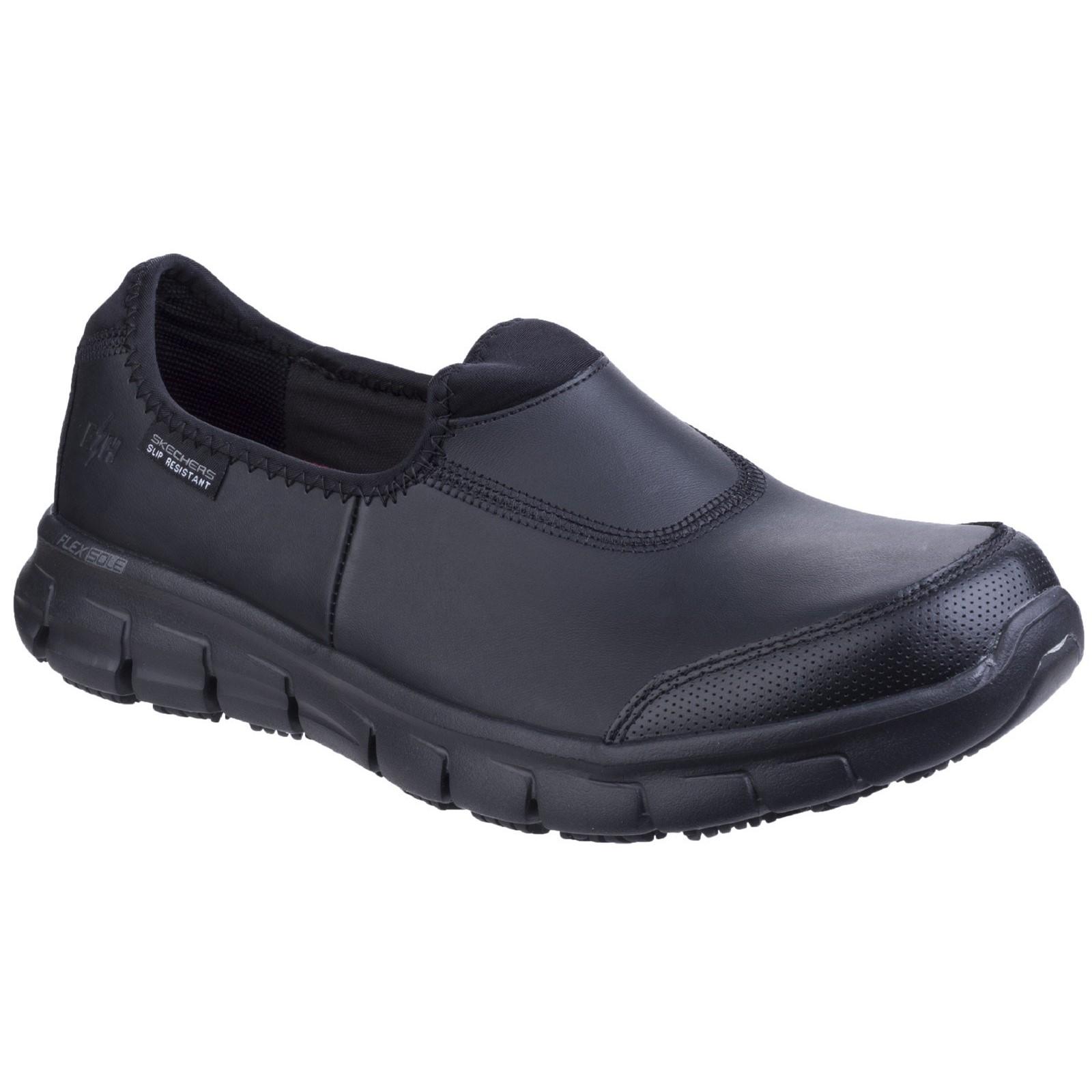 Skechers Workwear Sure Track Slip Resistant Occupational Shoe - Black in Black