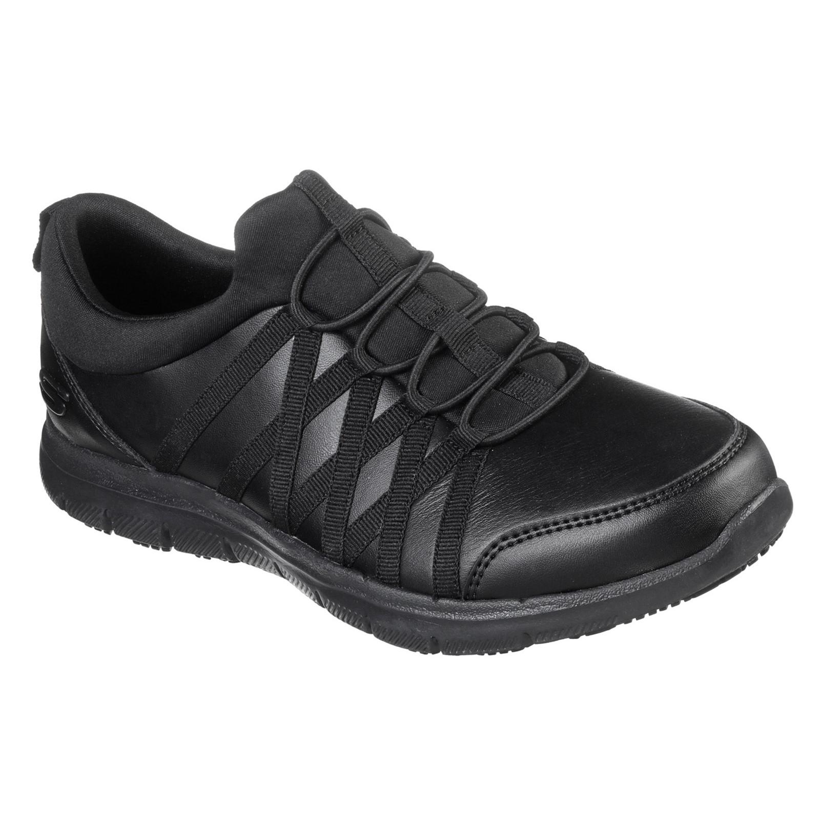 Skechers Workwear Ghenter Dagsby Occupational Shoes - Black in Black
