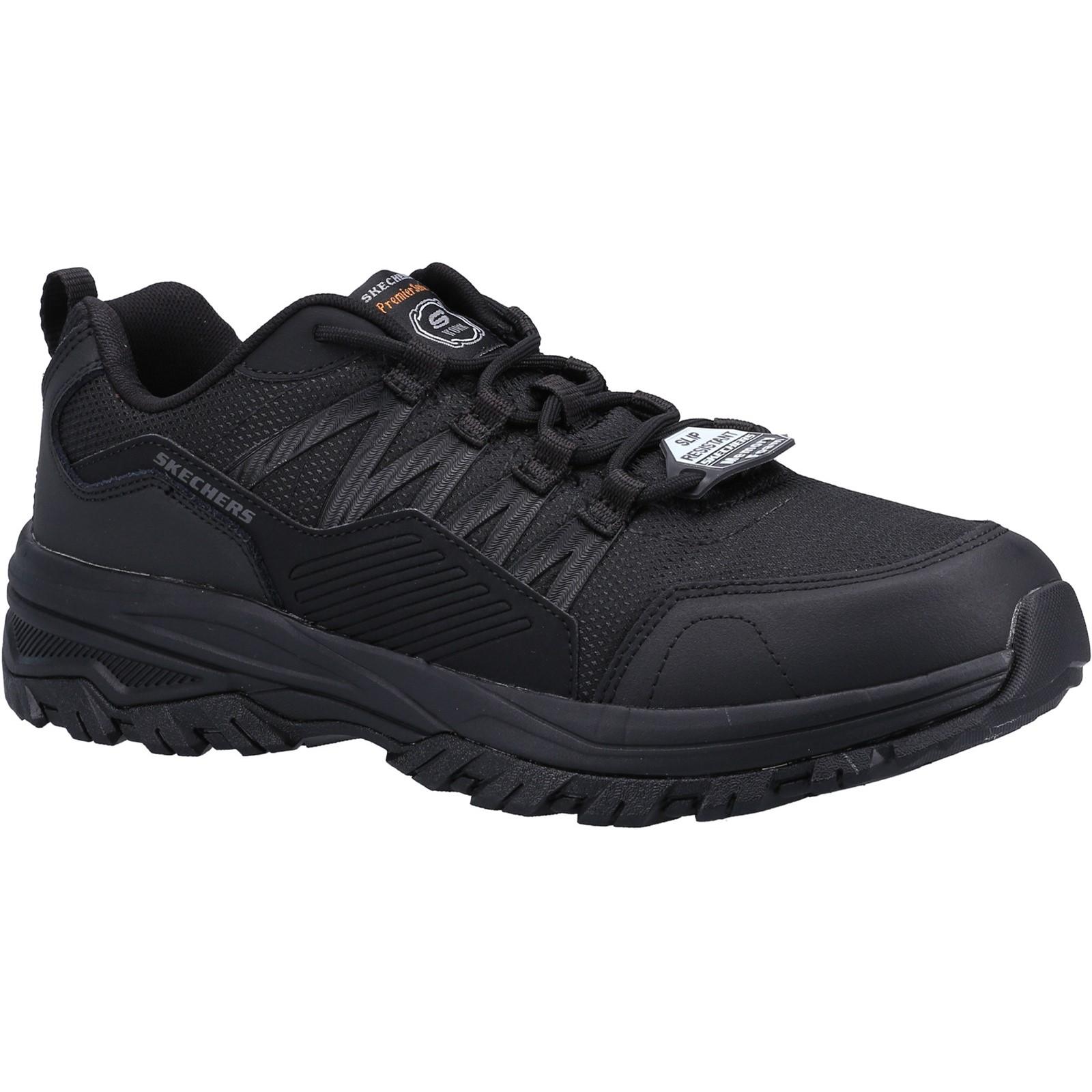 Skechers Workwear Fannter Occupational Shoe - Black in Black