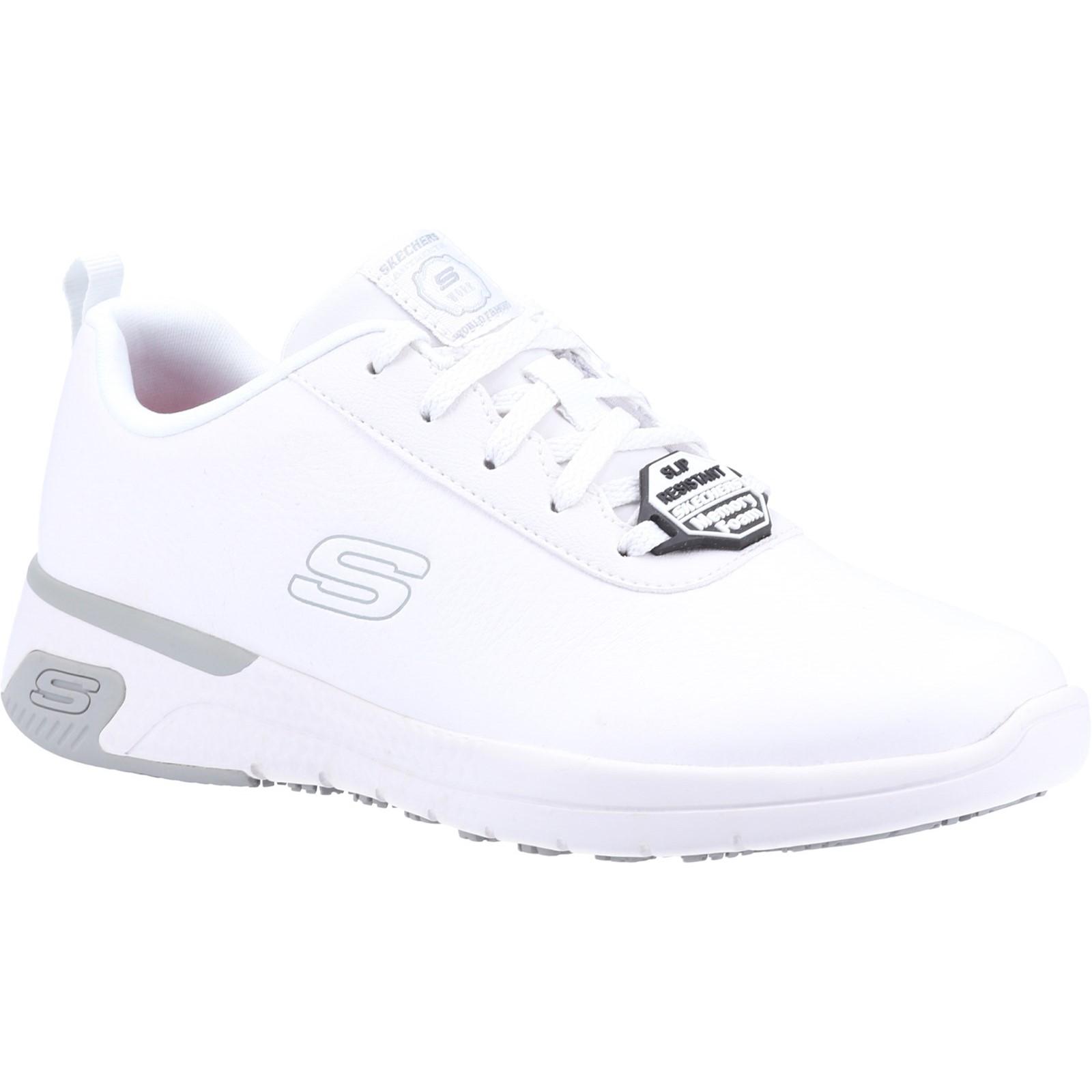 Skechers Workwear Marsing Gmina Slip Resistant Occupational Shoe - White in White