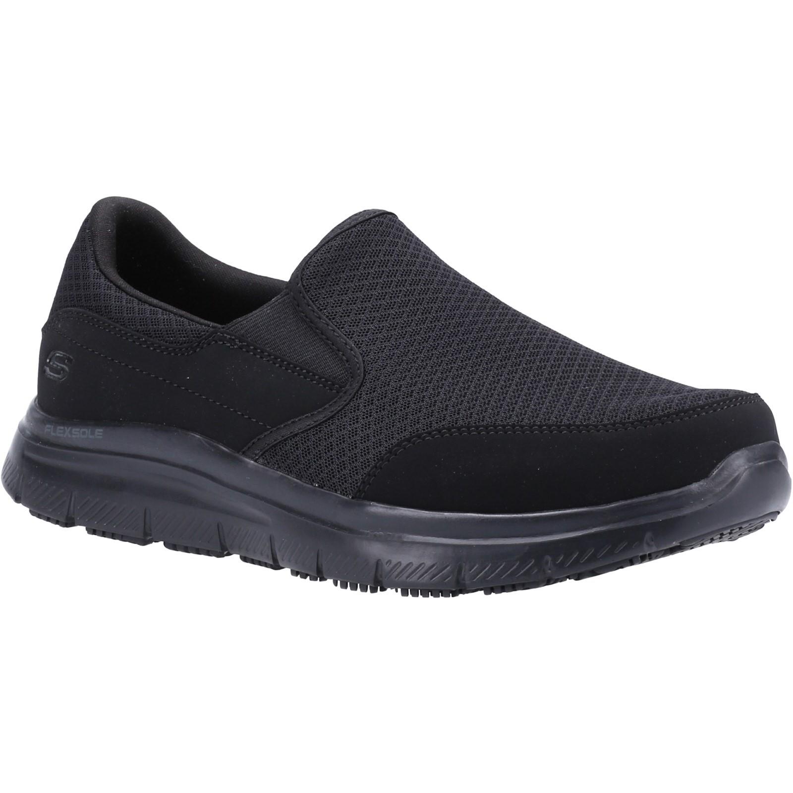Skechers Workwear Flex Advantage - Wide McAllen Sr Occupational Shoe - Black in Black