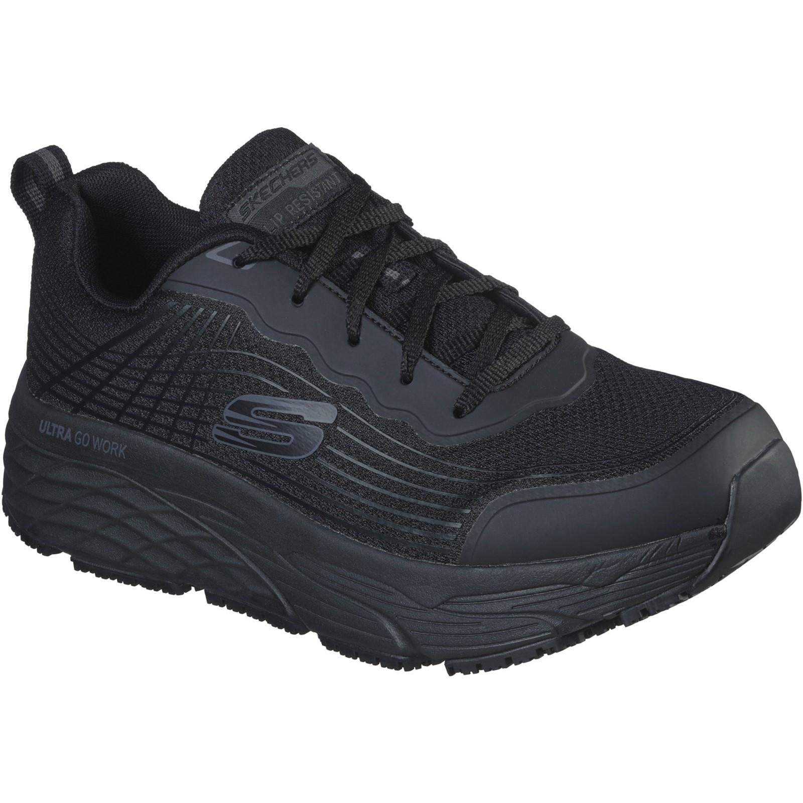 Skechers Workwear Skechers Workwear Relaxed Fit Max Cushioning Elite Occupational Trainer - Black in Black