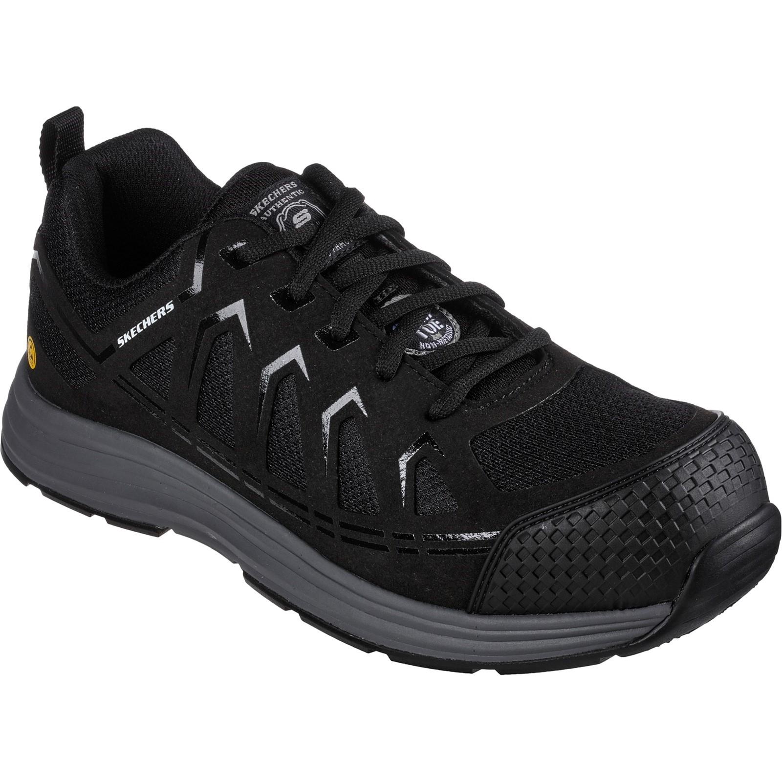 Skechers Workwear Malad II Safety Trainers - Black in Black