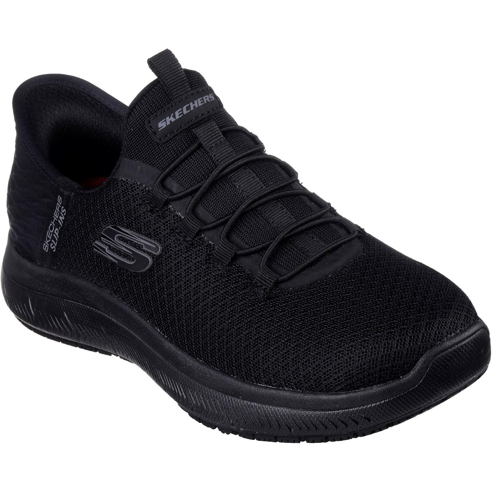 Skechers Workwear Summits SR - Enslee Occupational Shoe - Black in Black
