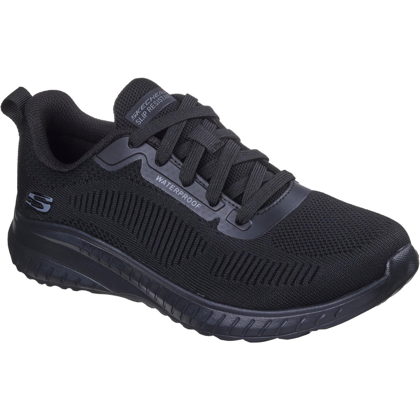 Skechers Workwear Squad Chaos SR Awoa Occupational Shoe - Black in Black