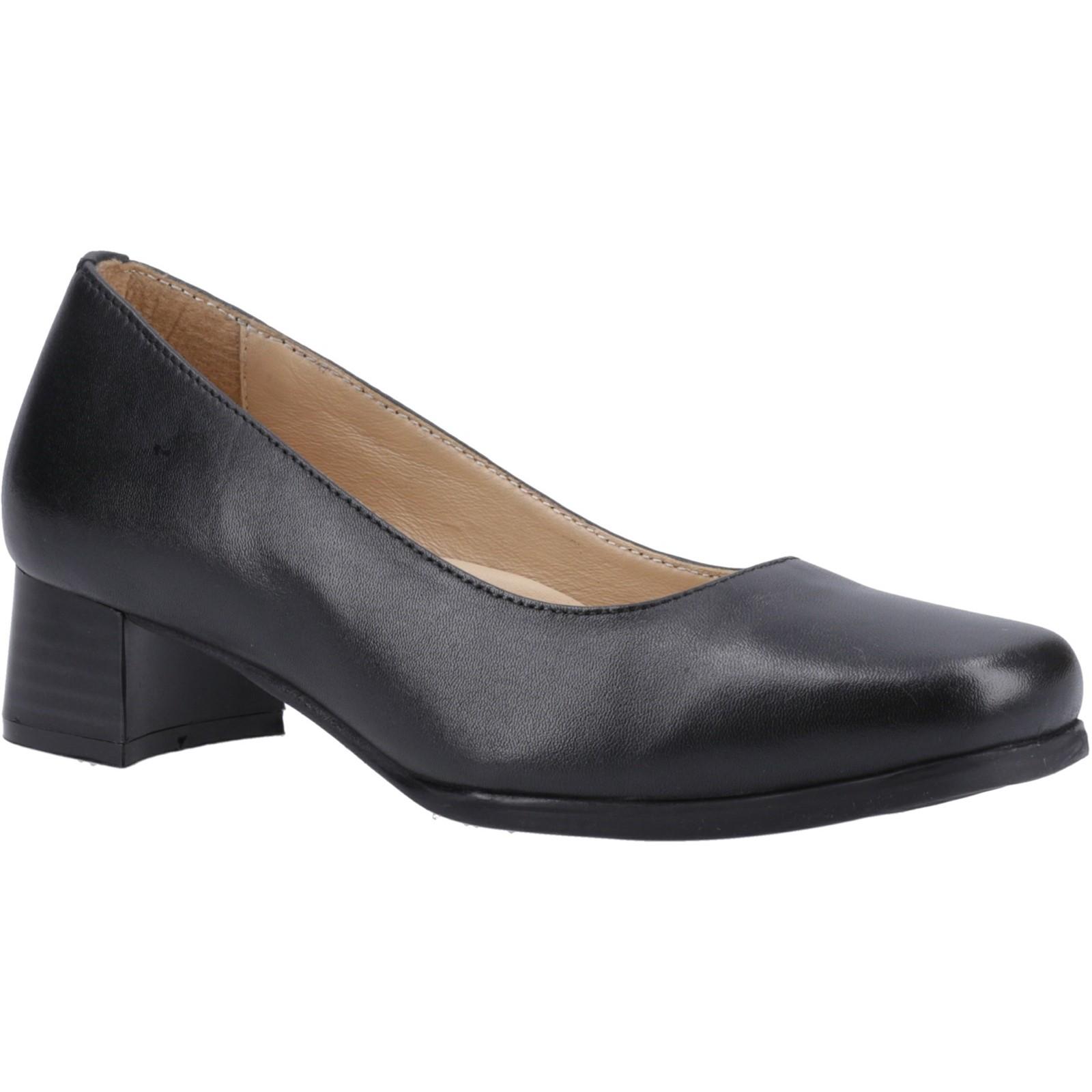 Amblers Walford Ladies Wide Fit Court - Black in Black