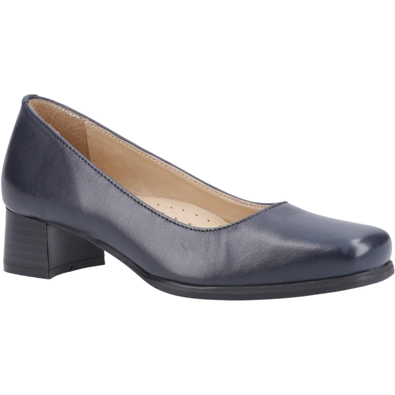 Amblers Walford Ladies Leather Court - Navy in Navy