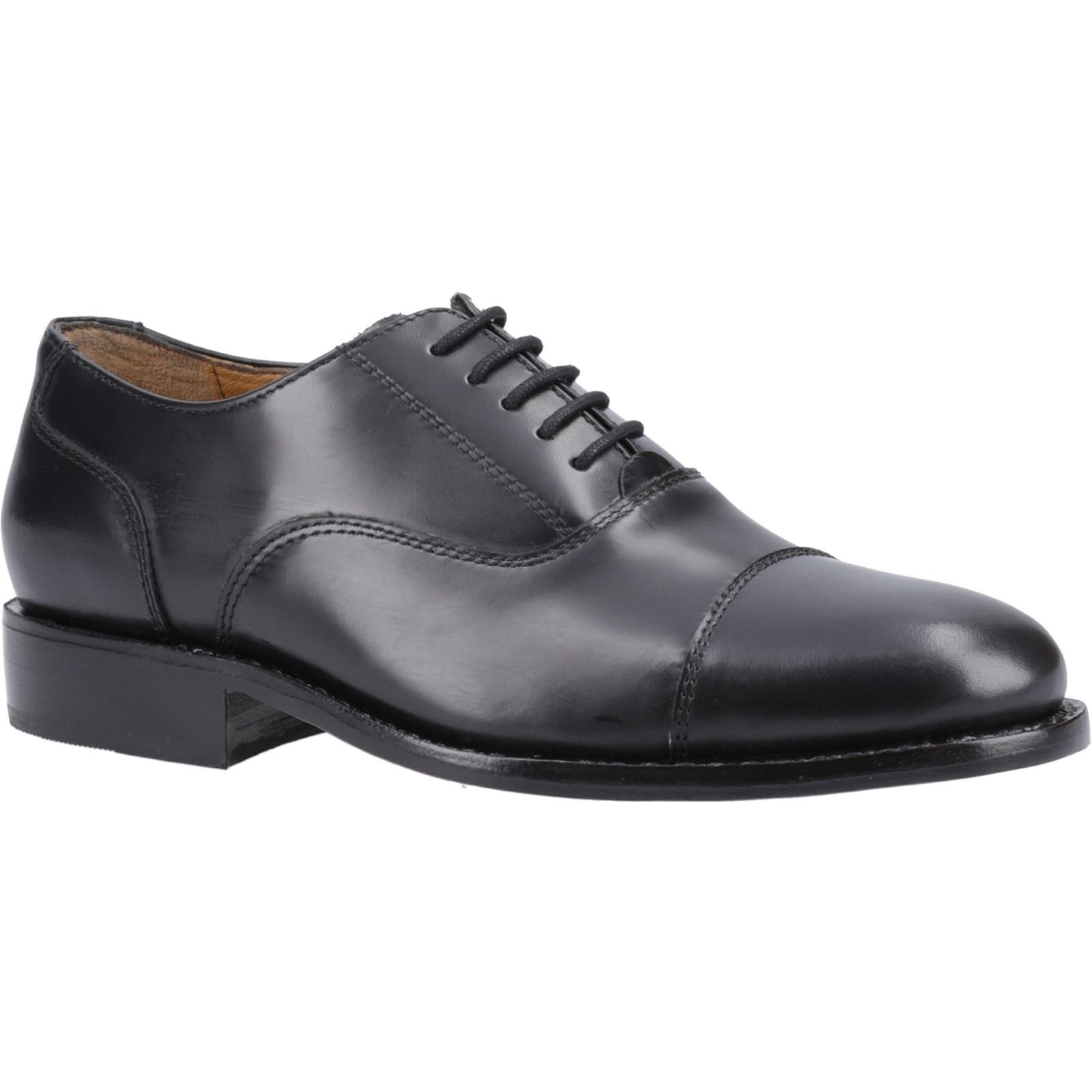 Amblers James Leather Soled Oxford Dress Shoe - Black in Black
