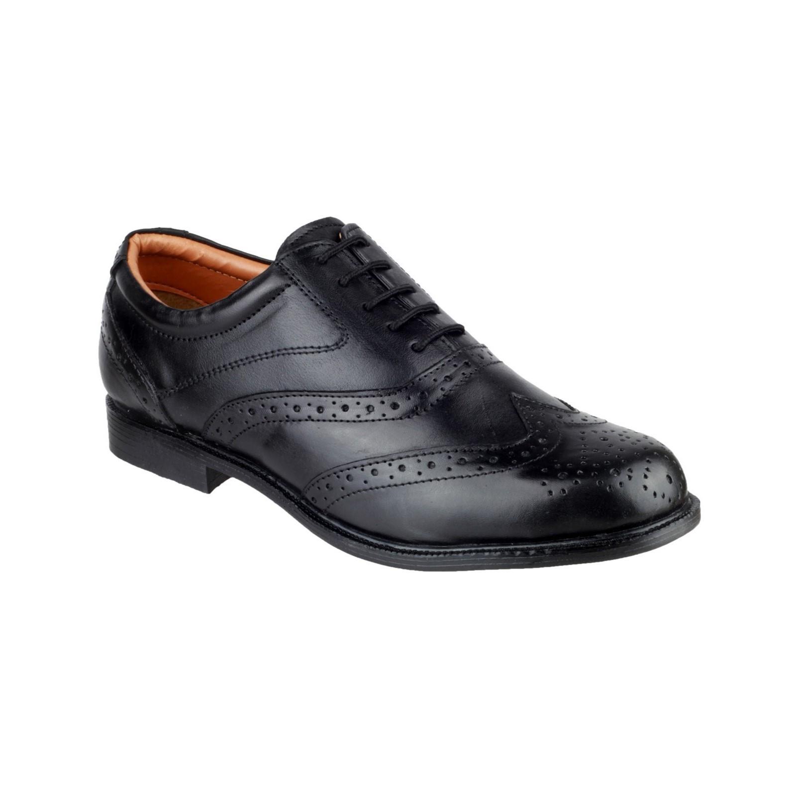 Amblers Liverpool Oxford Brogue - Black in Black