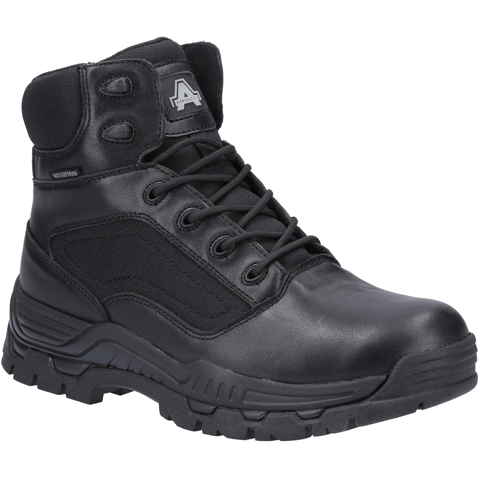 Amblers Mission Waterproof Occupational Boot - Black in Black