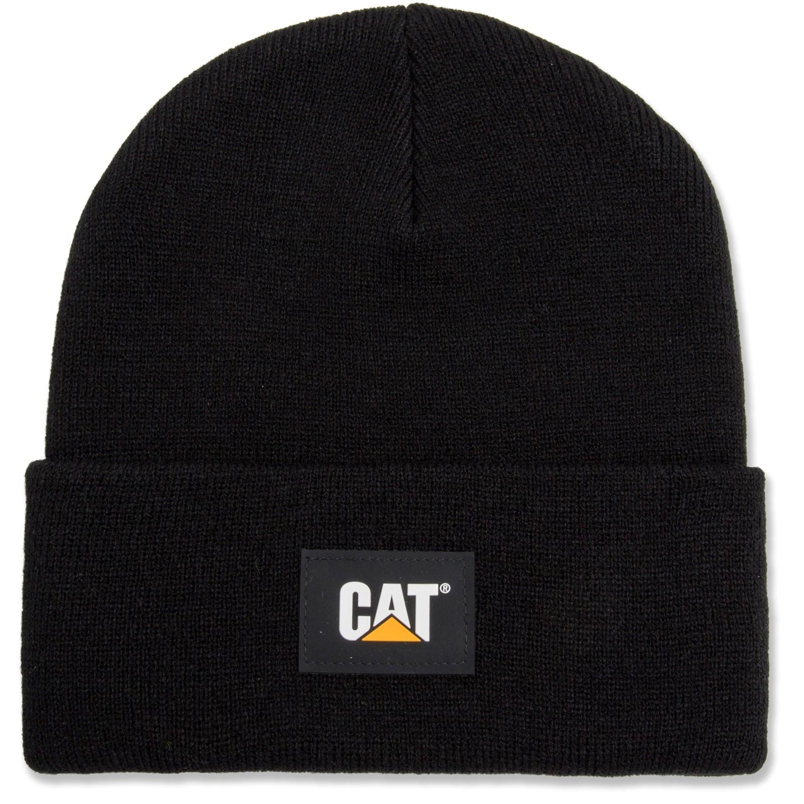 Caterpillar CAT 1090026 Label Cuff Cap - Black in Black