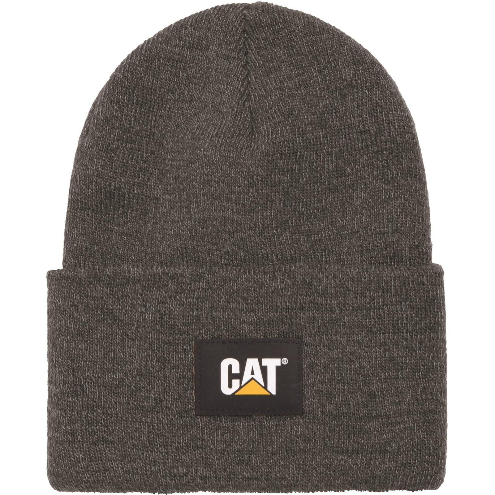 Caterpillar CAT 1090026 Label Cuff Cap - Black/Grey in Black/Grey