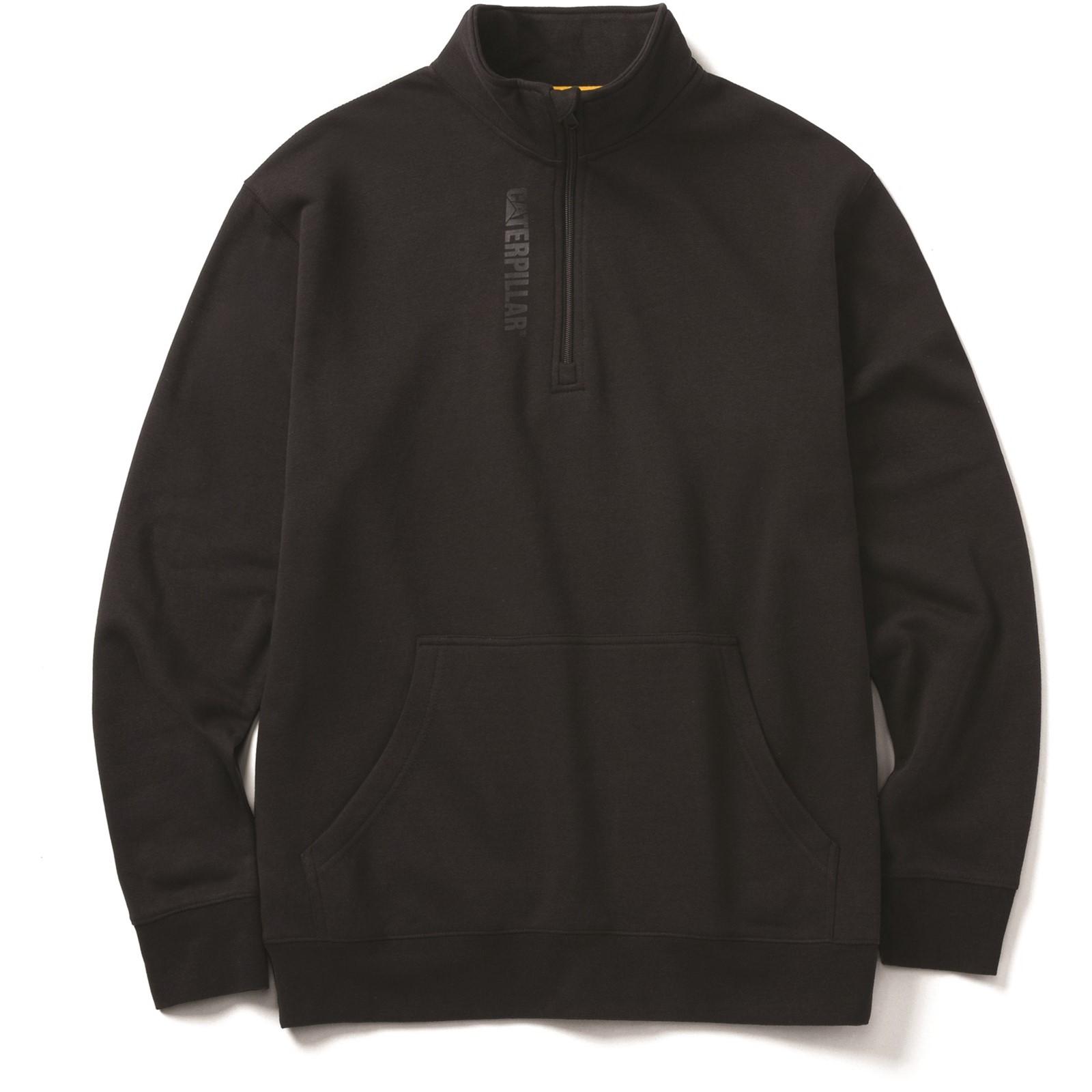 Caterpillar 1050027 Quarter Zip Sweatshirt - Black in Black
