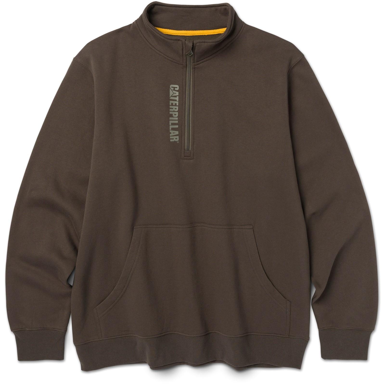 Caterpillar 1050027 Quarter Zip Sweatshirt - Army Moss in Army Moss